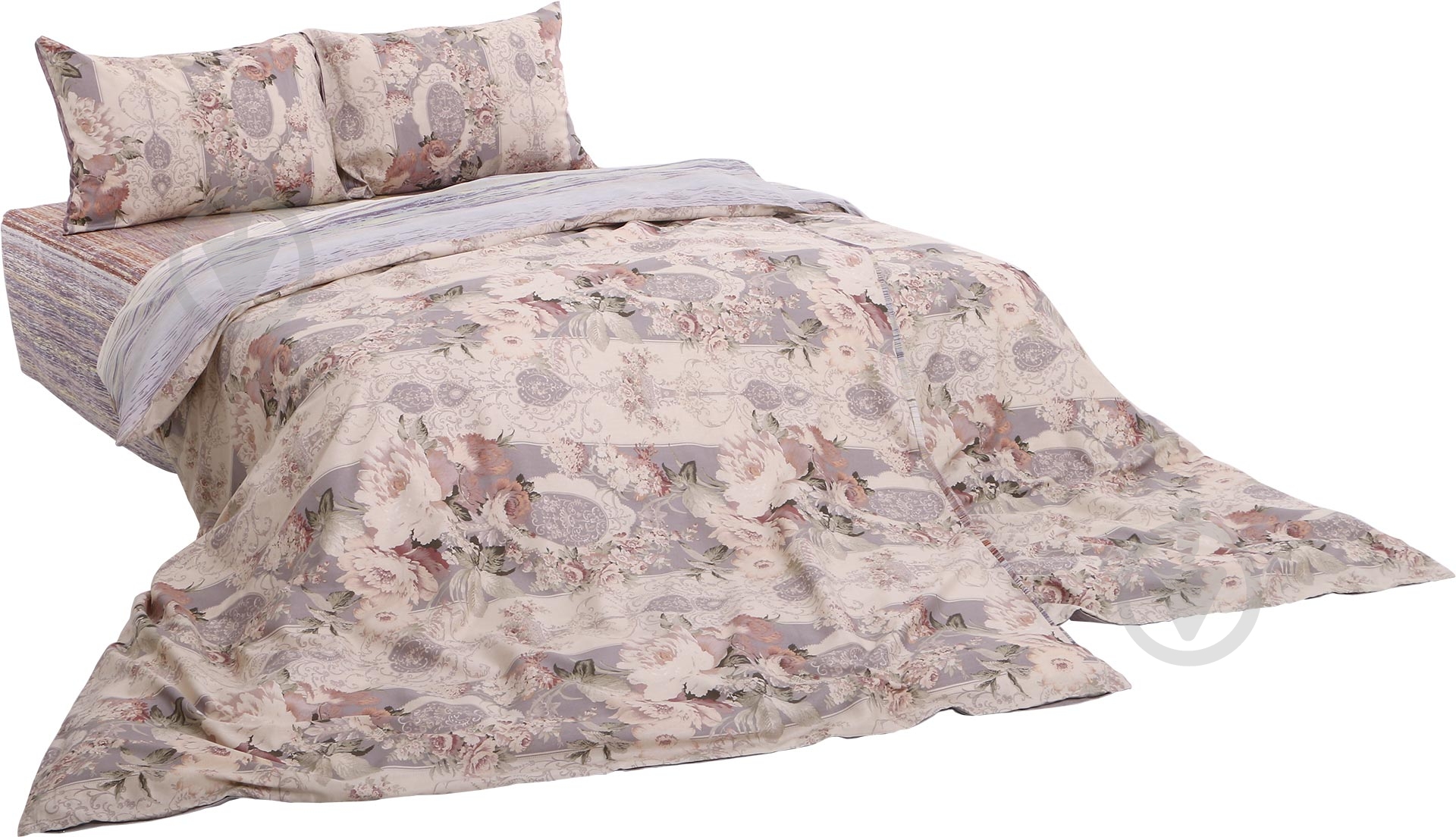 Комплект постільної білизни Sarah сімейний бежевий Ibodo - фото 1