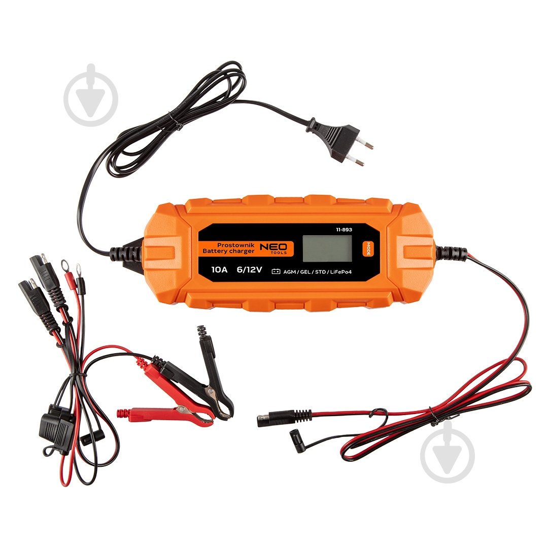 Автомобільний зарядний пристрій імпульсний Neo 10 А 200 А/ч (11-893) - фото 1 Автомобільний зарядний пристрій імпульсний Neo 10 А 200 А/ч (11-893) - фото 1
