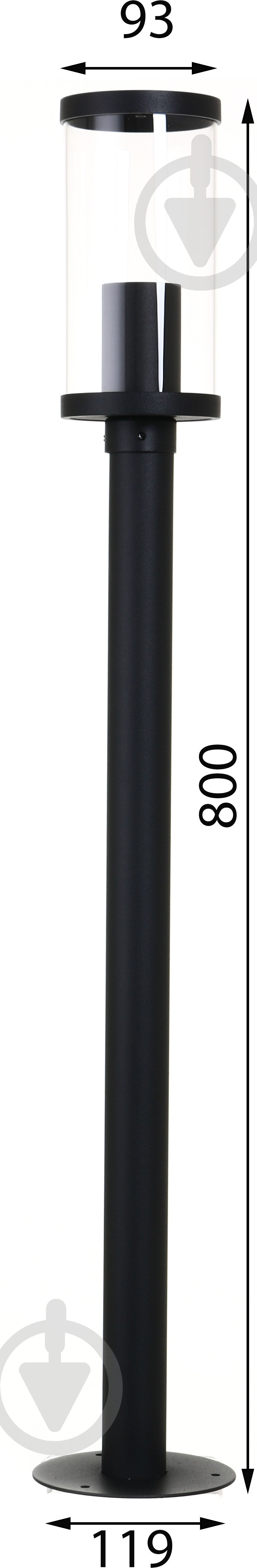 Світильник парковий Expert Light Seattle E27 28 Вт IP44 чорний ELNX-39200-H800 - фото 4