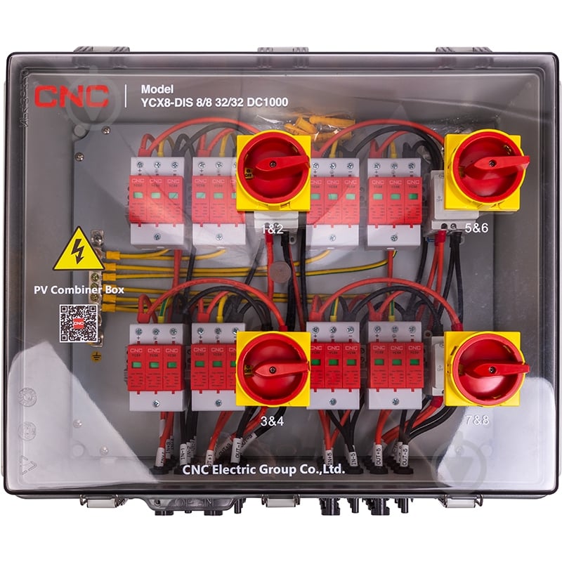 Панель вимкнення CNC PV 8in-8out YCX8-DIS 8/8 32/32 DC1000 - фото 1 Панель вимкнення CNC PV 8in-8out YCX8-DIS 8/8 32/32 DC1000 - фото 1