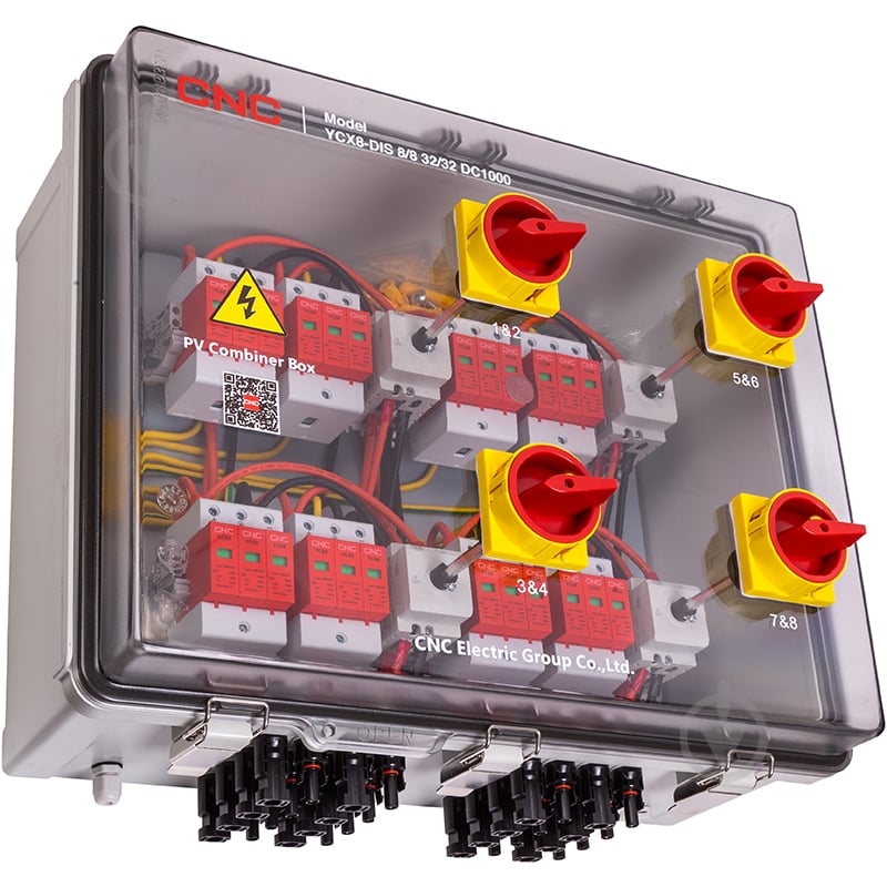Панель вимкнення CNC PV 8in-8out YCX8-DIS 8/8 32/32 DC1000 - фото 2 Панель вимкнення CNC PV 8in-8out YCX8-DIS 8/8 32/32 DC1000 - фото 2