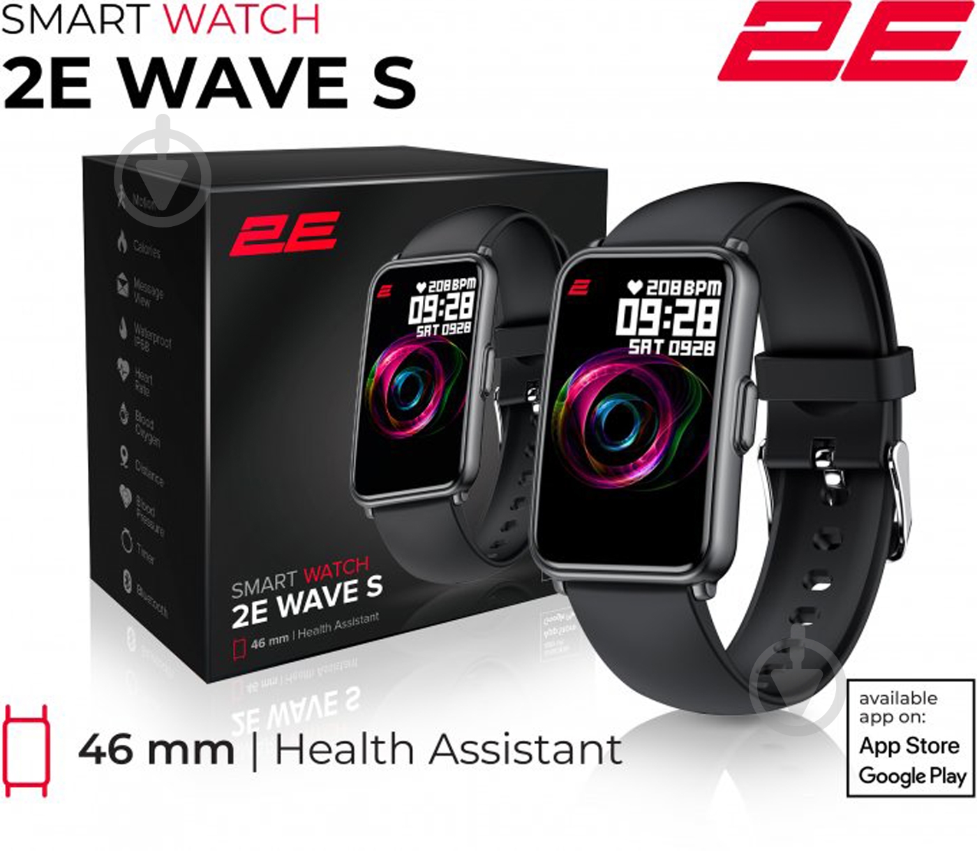Смарт-часы 2E Wave S 46 мм black (2E-CWW11BK) - фото 6