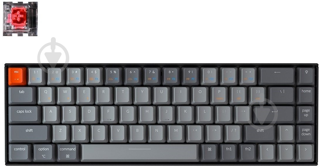 Клавиатура Keychron К6 (R1_KEYCHRON) Optical Red White LED black - фото 1