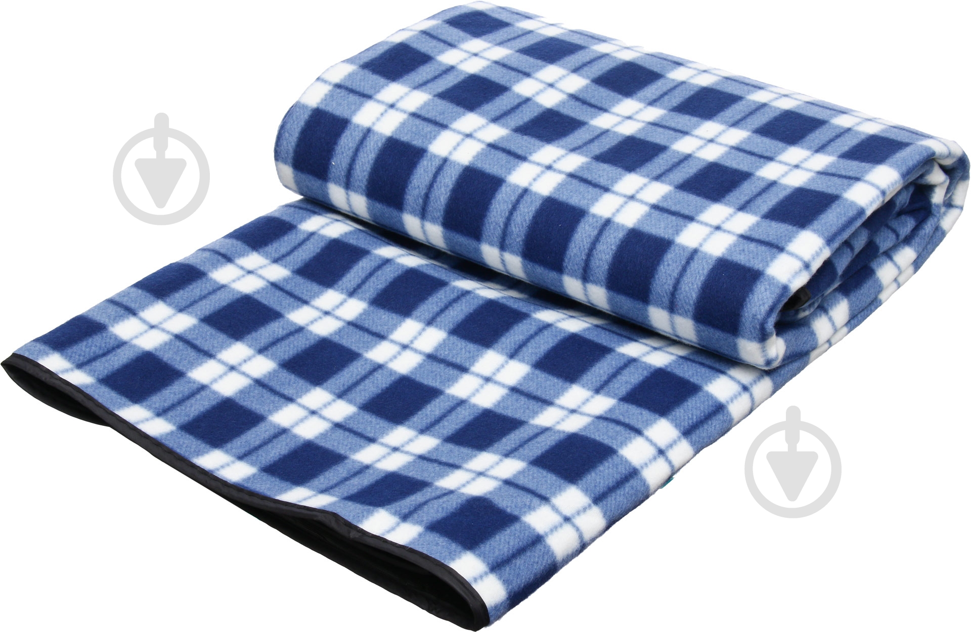 Плед Клетка 135x175 см синий - фото 1