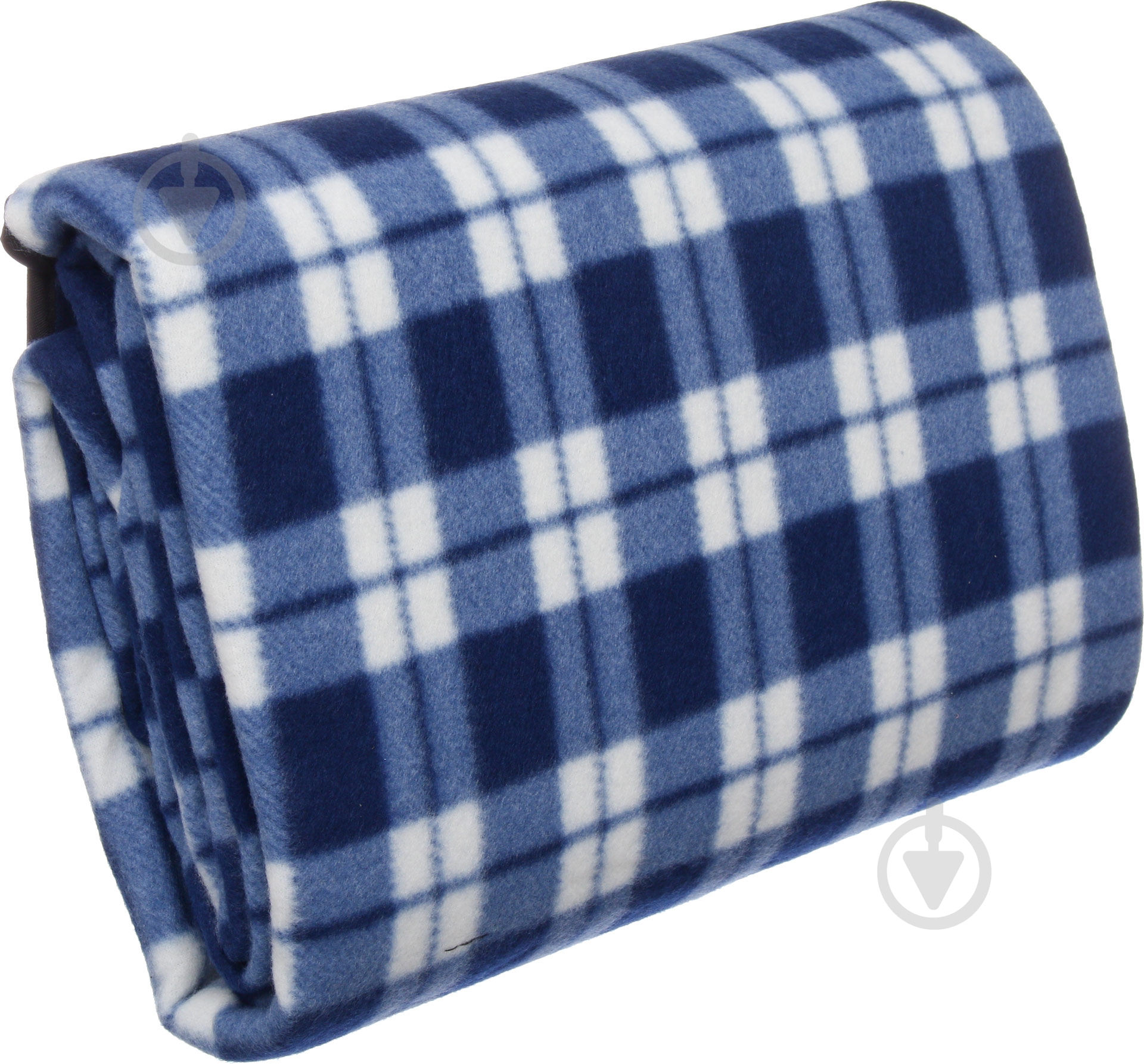 Плед Клетка 135x175 см синий - фото 2