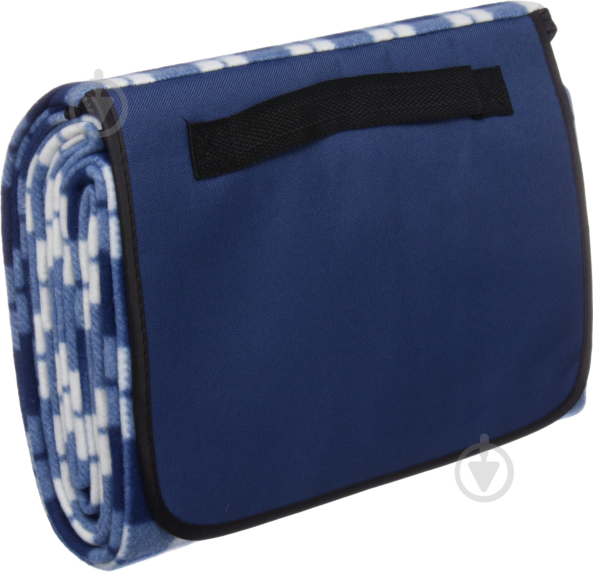 Плед Клетка 135x175 см синий - фото 3