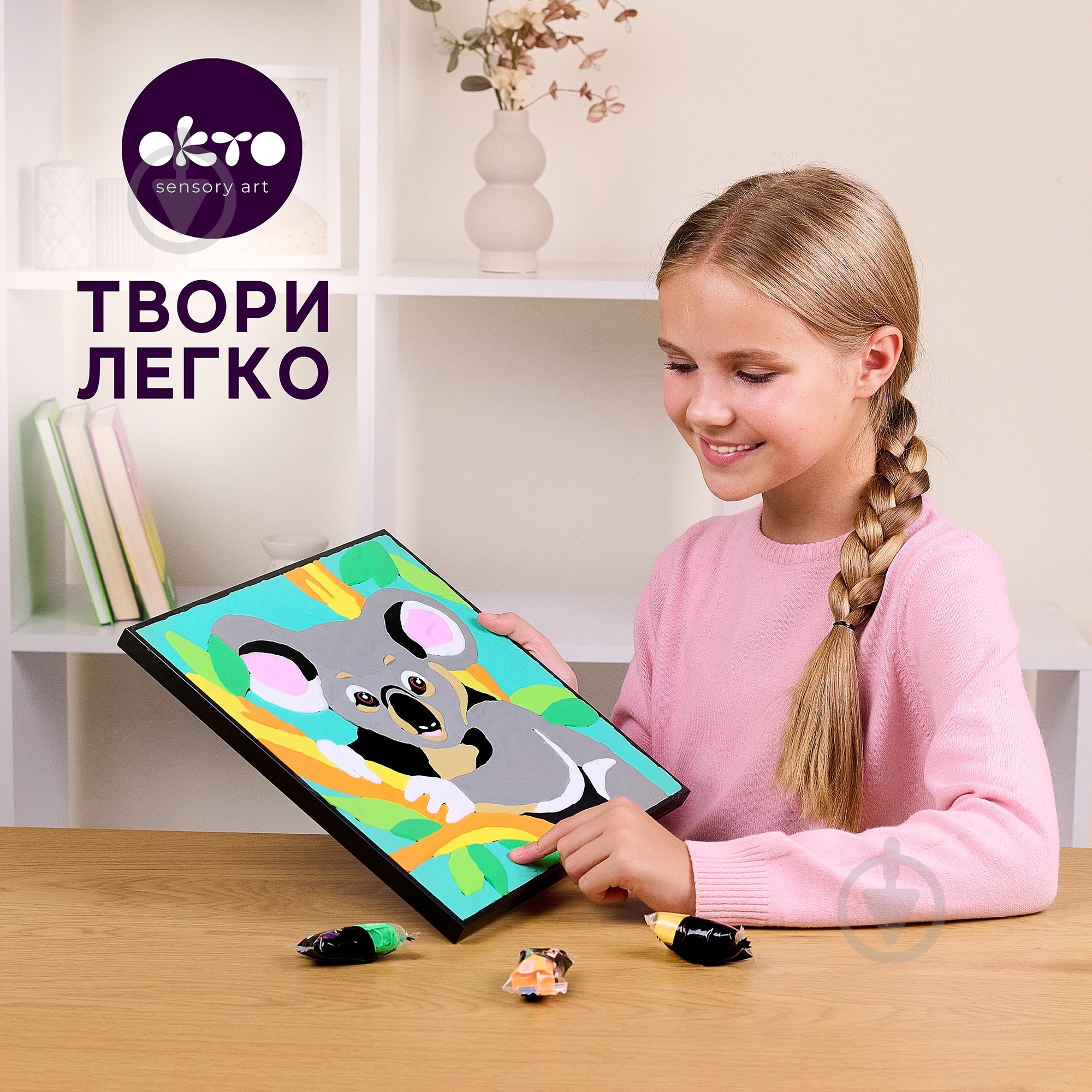 Картина з легкого пластиліну OKTO Коала 29x29 см 20028 - фото 3