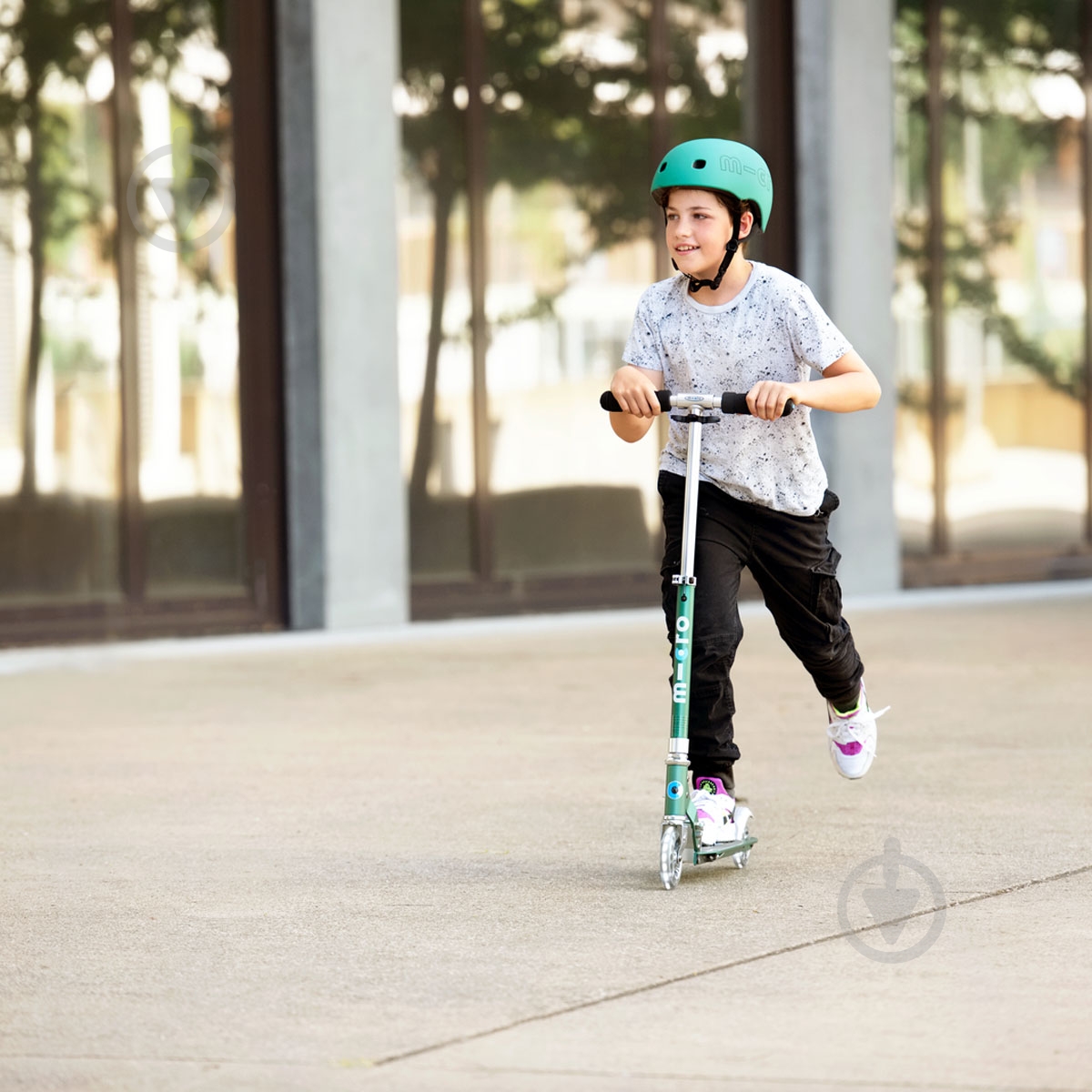 Самокат Micro дитячий Sprite LED зелений - фото 11