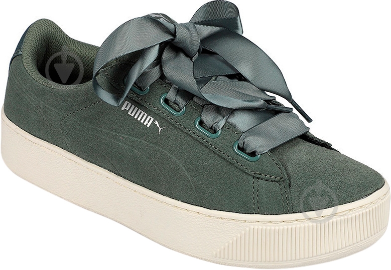 Кросівки Puma Vikky Platform Ribbon S 36641805 р.37 зелений - фото 1