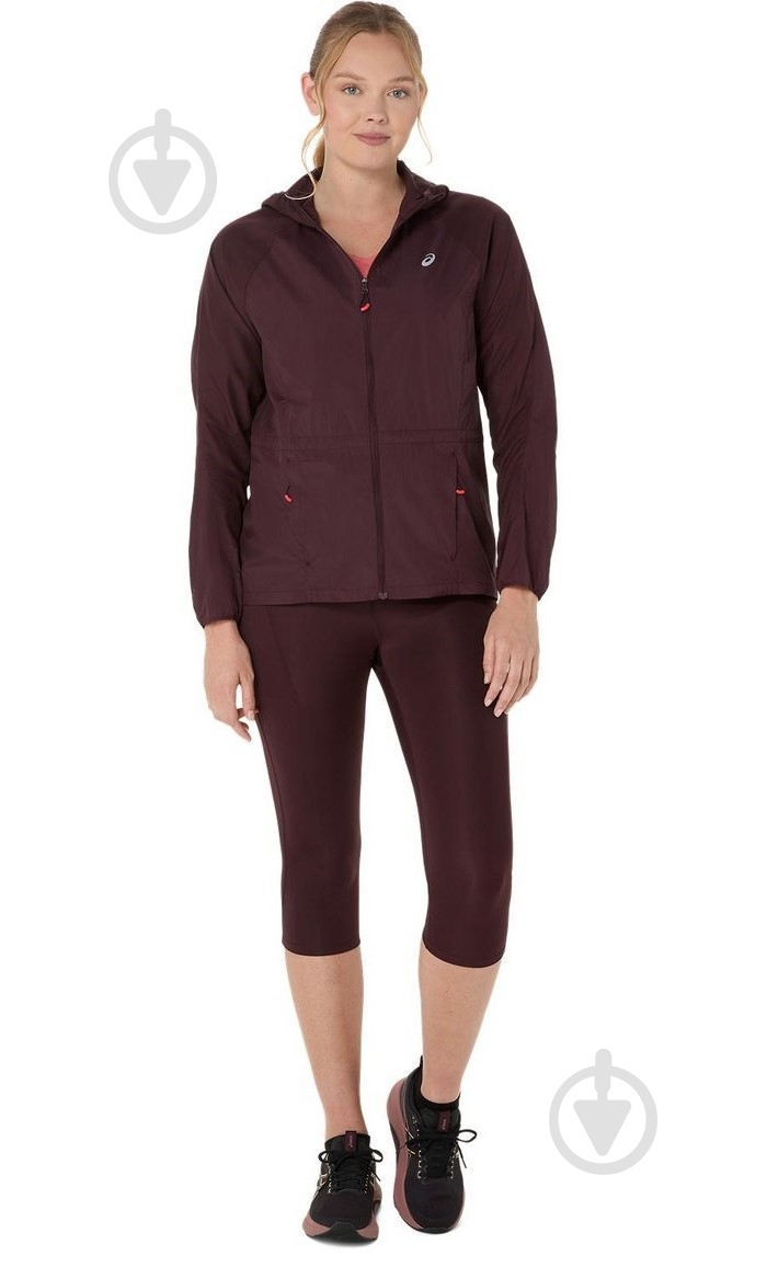 Ветровка женская Asics ROAD PACKABLE JACKET 2012D076-600 р.M бордовая - фото 8