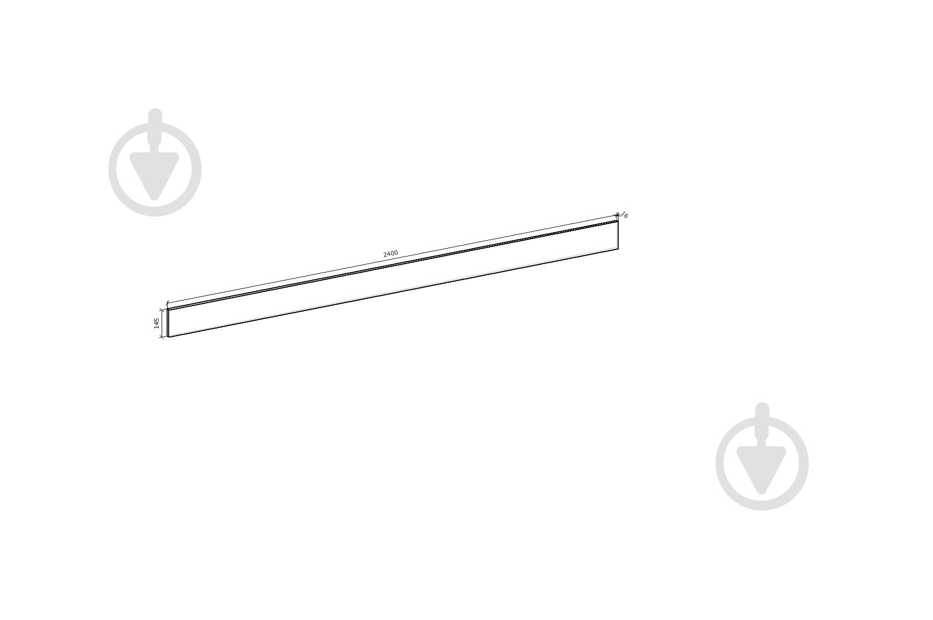 Цоколь на кухню без профиля Оптимум ЛДСП - фото 2