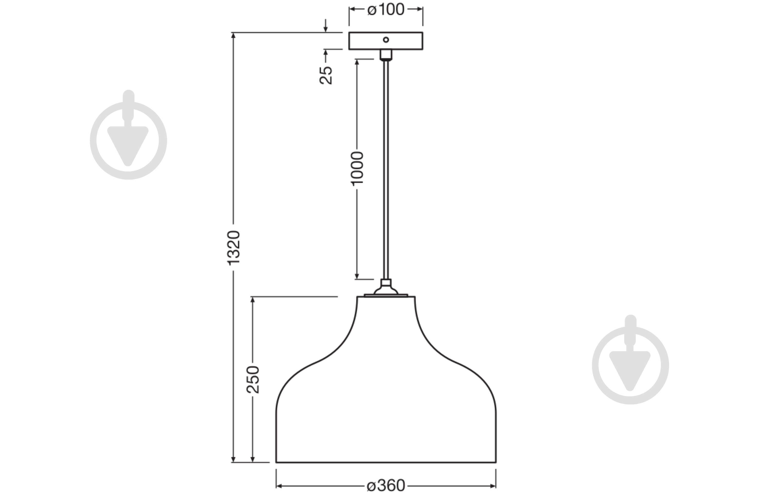 Подвес Ledvance Decor Cardboard Hat Pendant 1x/E27 коричневый - фото 6