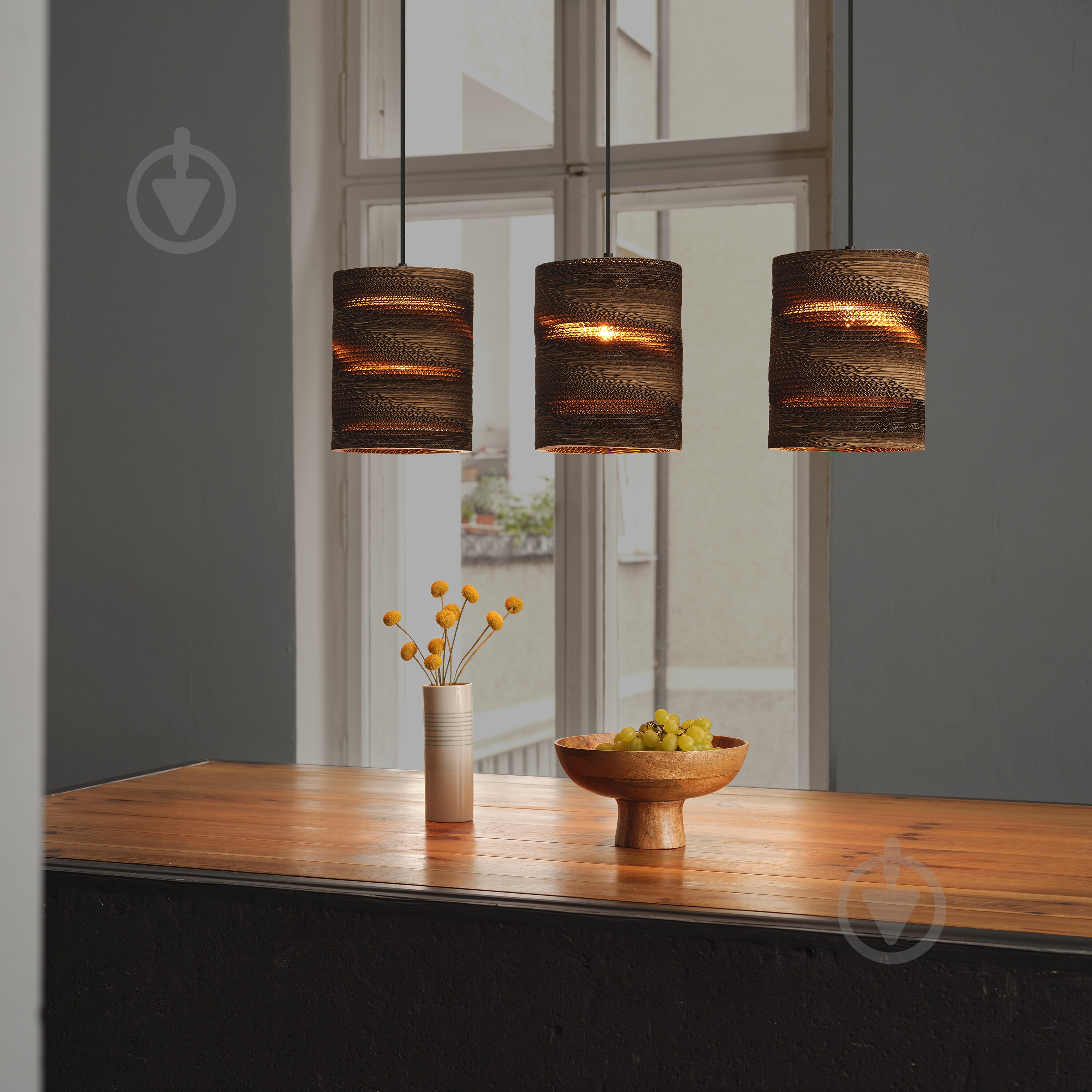 Подвес Ledvance Decor Cardboard Cylinder Pendant Brown 3x/E27 - фото 8