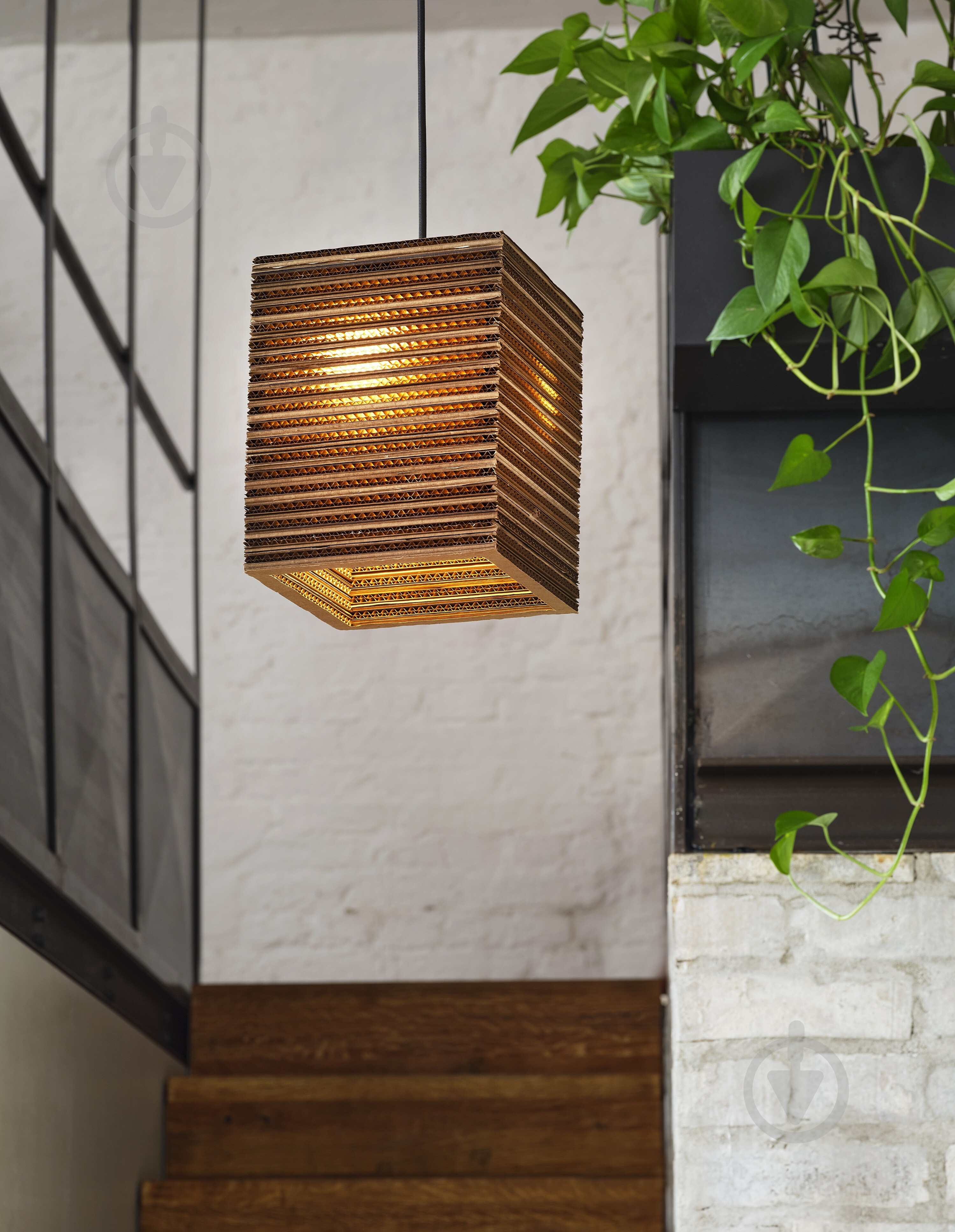 Подвес Ledvance Decor Cardboard Square Pendant Brown 1x/E27 - фото 11