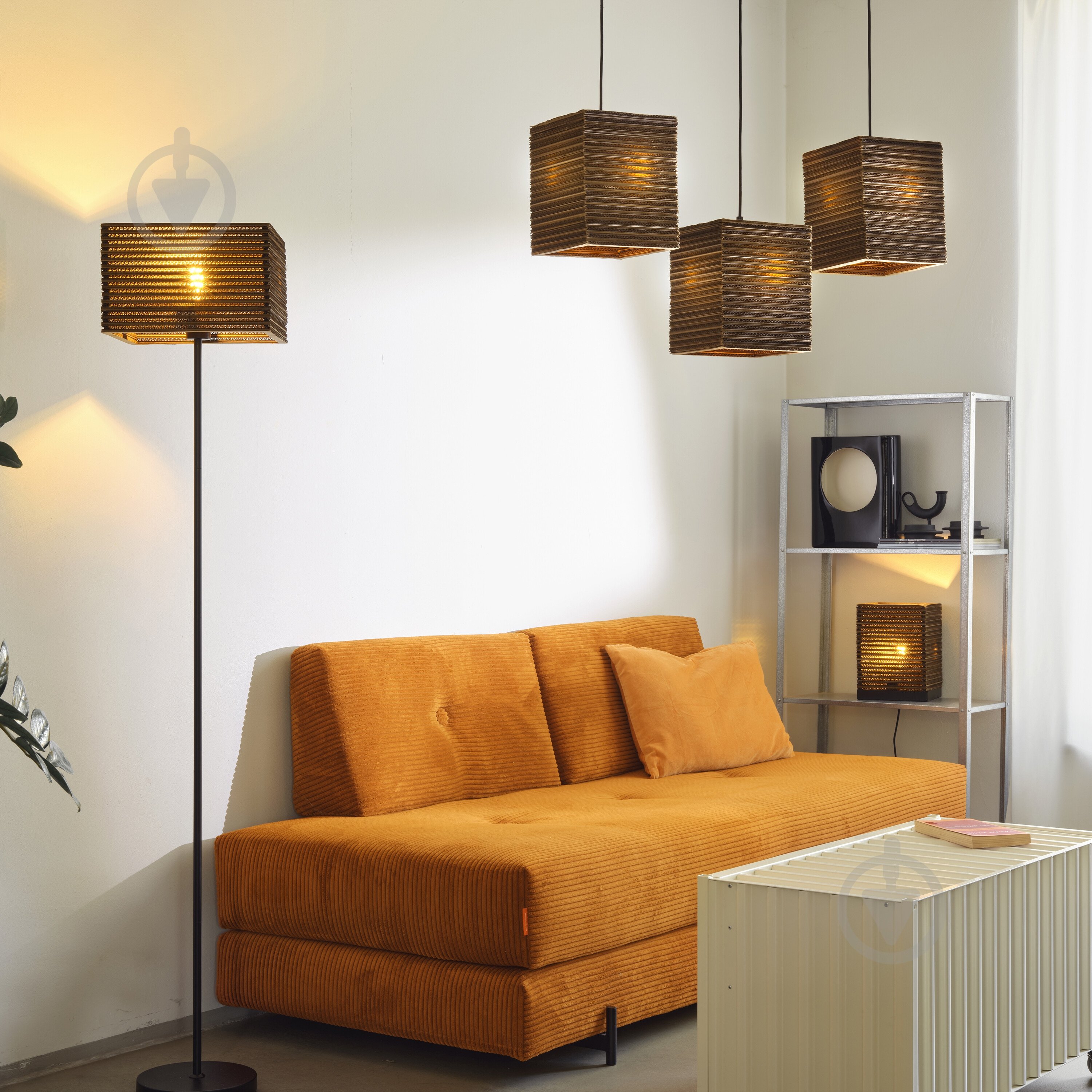 Подвес Ledvance Decor Cardboard Square Pendant Brown 3x/E27 - фото 10