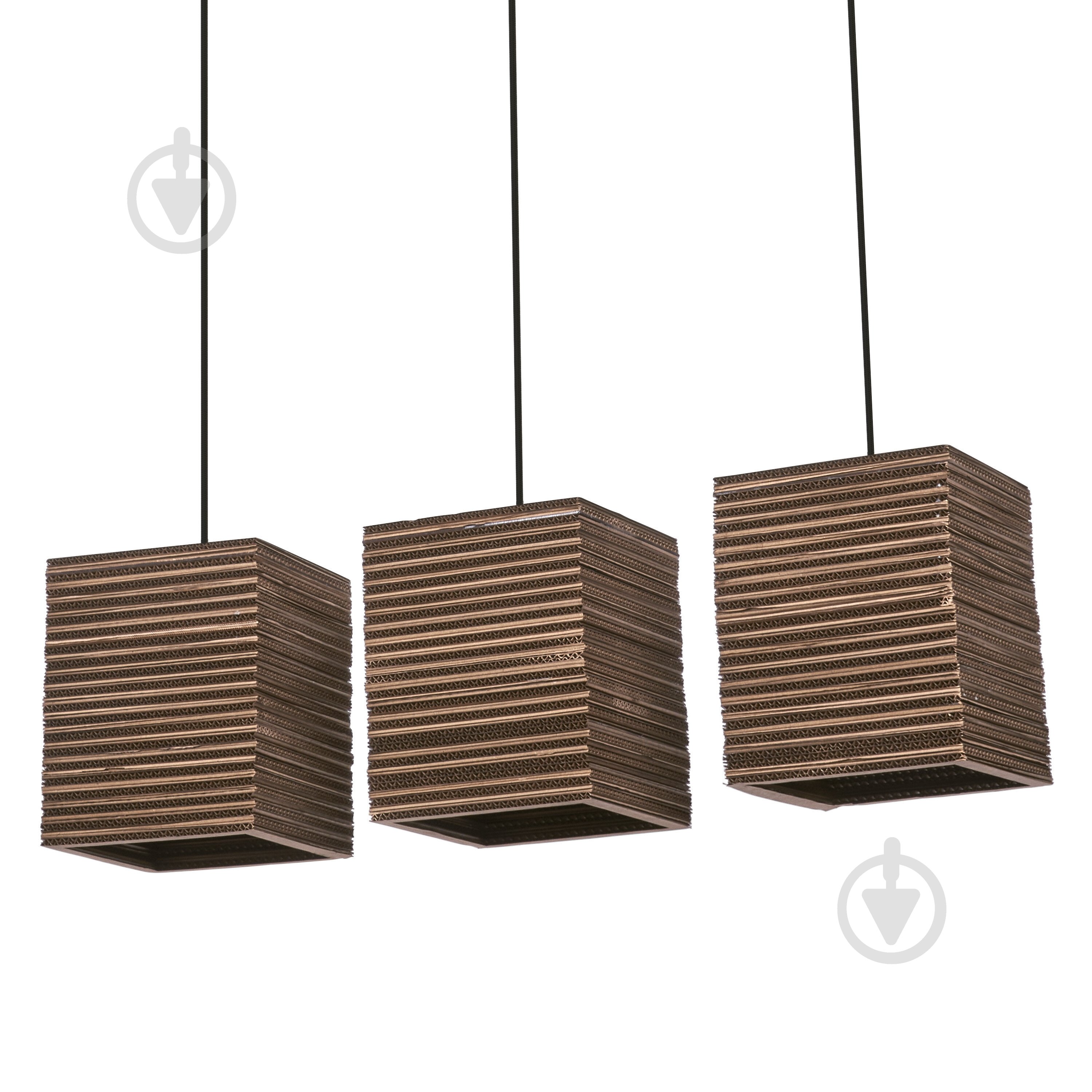Подвес Ledvance Decor Cardboard Square Pendant Brown 3x/E27 - фото 3