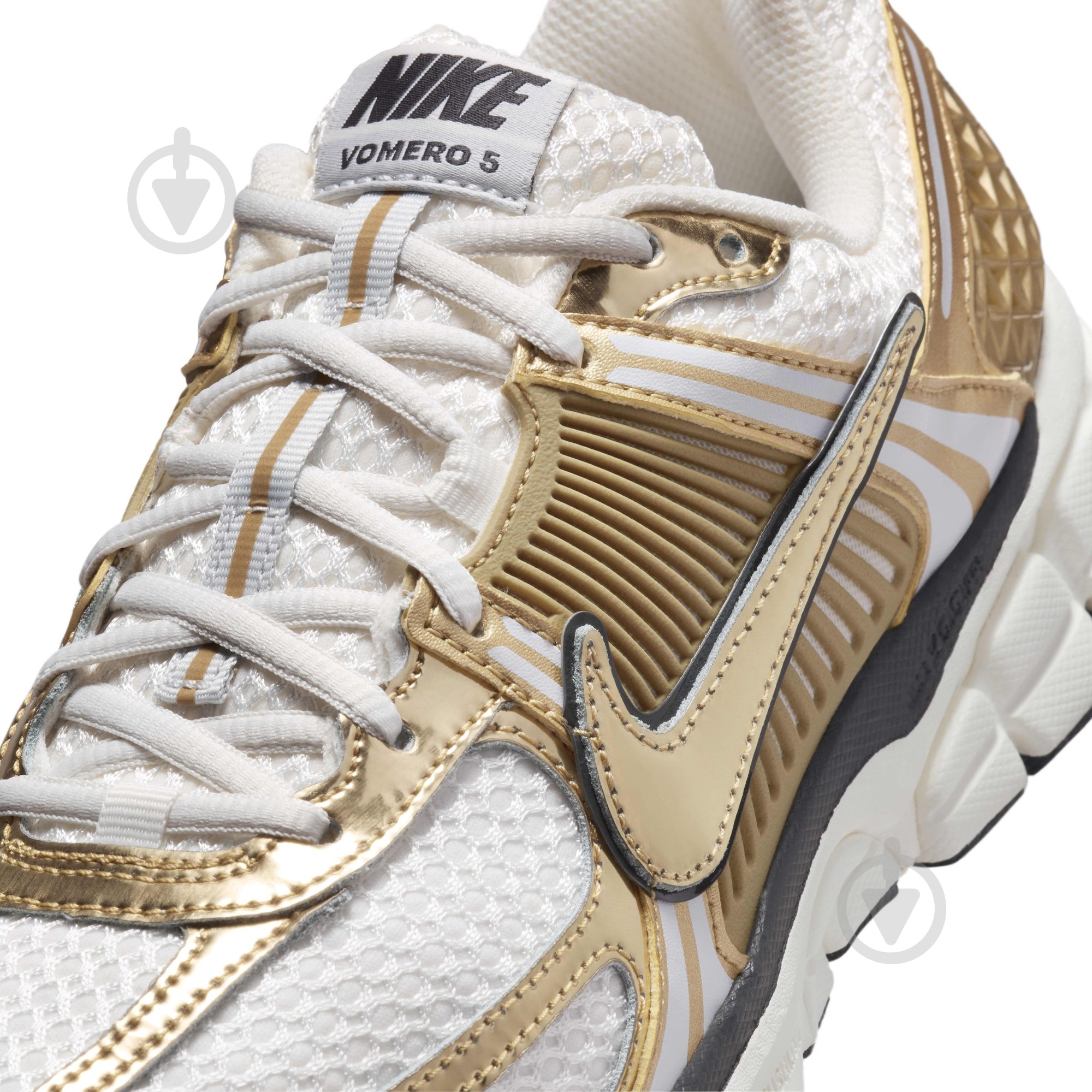 Кроссовки женские демисезонные Nike W ZOOM VOMERO 5 GLD HF7723-001 р.36,5 бело-золотые - фото 6