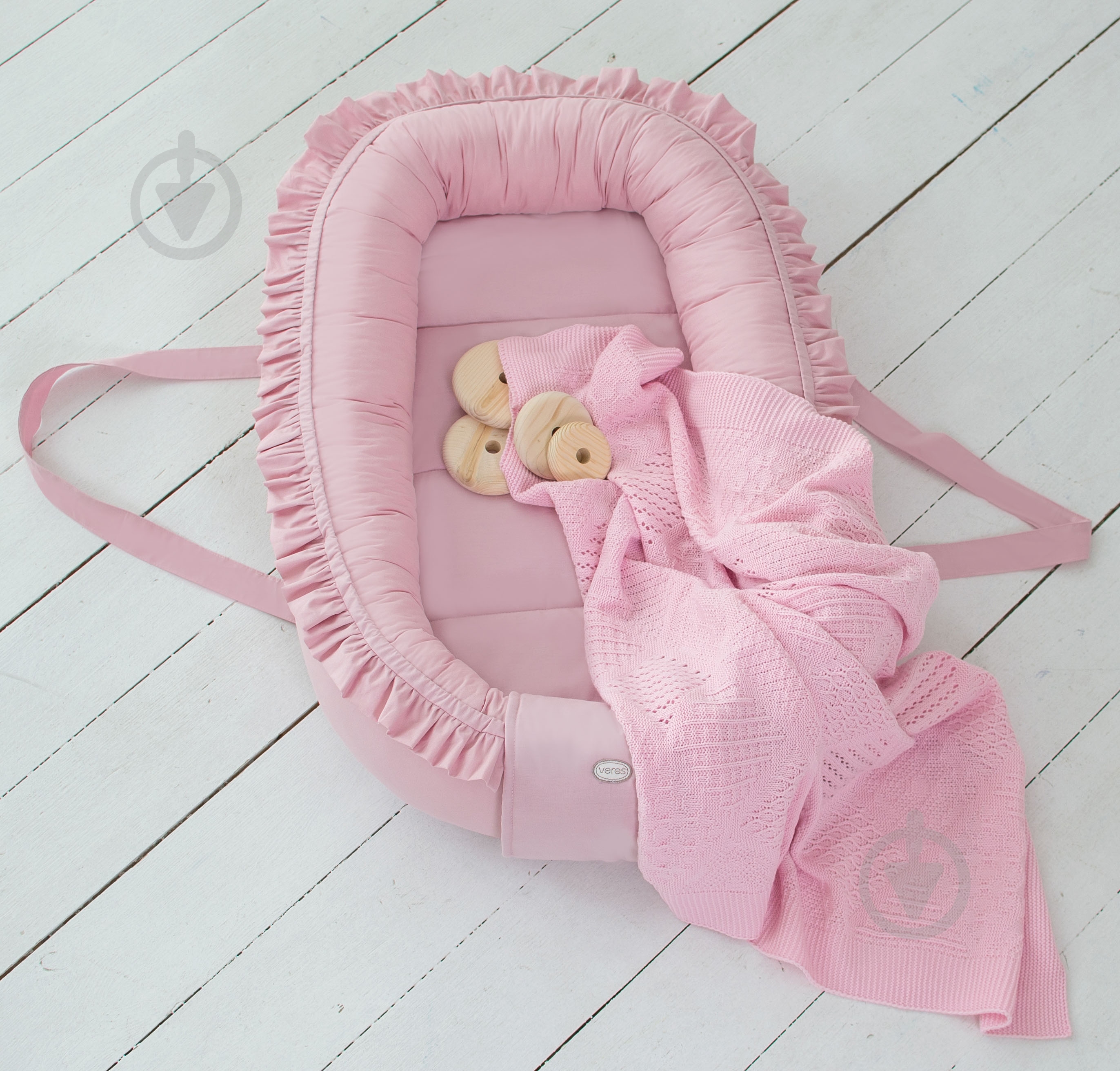 Кокон для новорожденных Baby Veres гнездышко Macaroon Raspberry pink - фото 1 Кокон для новорожденных Baby Veres гнездышко Macaroon Raspberry pink - фото 1
