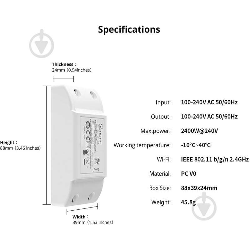 Умное реле-переключатель Sonoff BASICR4 белый - фото 5 Умное реле-переключатель Sonoff BASICR4 белый - фото 5