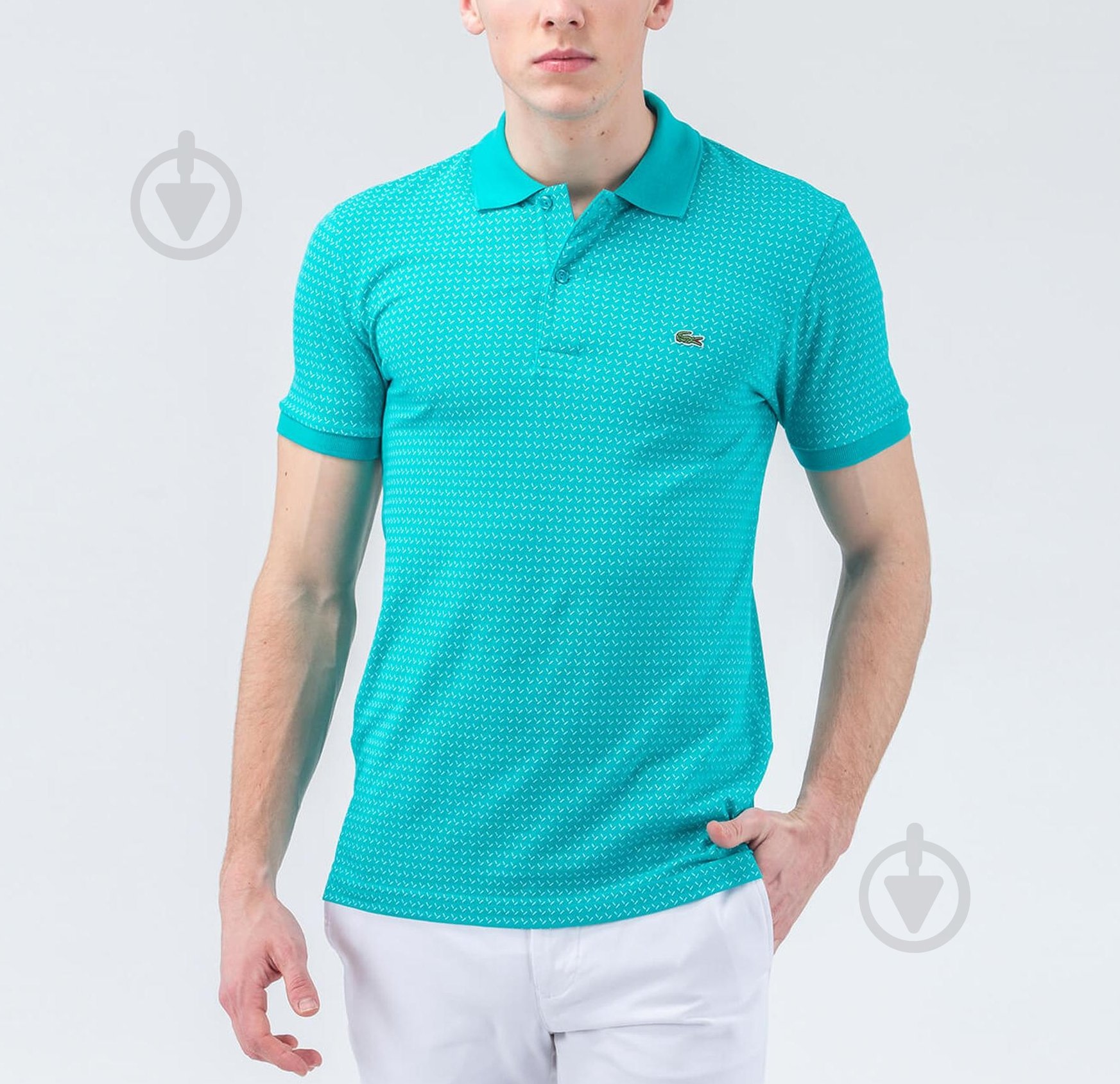 Поло Lacoste PH071616F р.S бирюзовый - фото 1