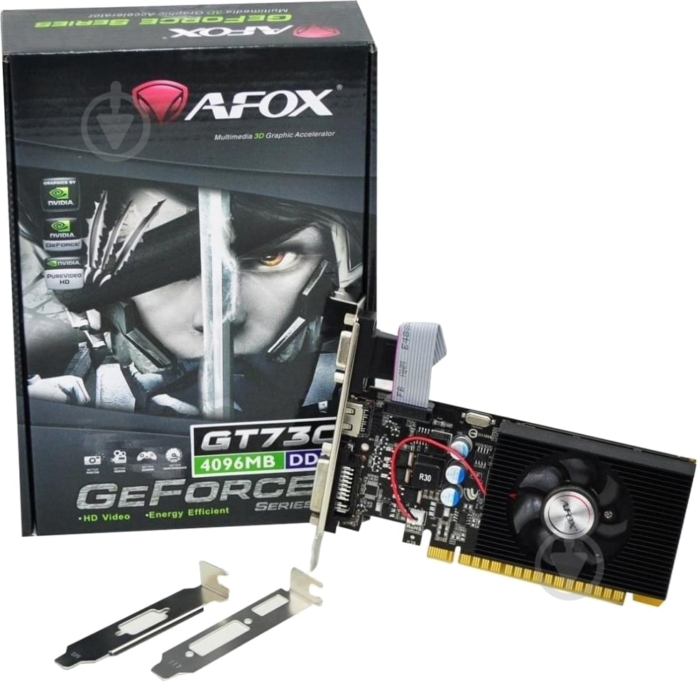 Відеокарта AFOX Geforce GT730 4GB DDR3 128bit (AF730-4096D3L6) - фото 2