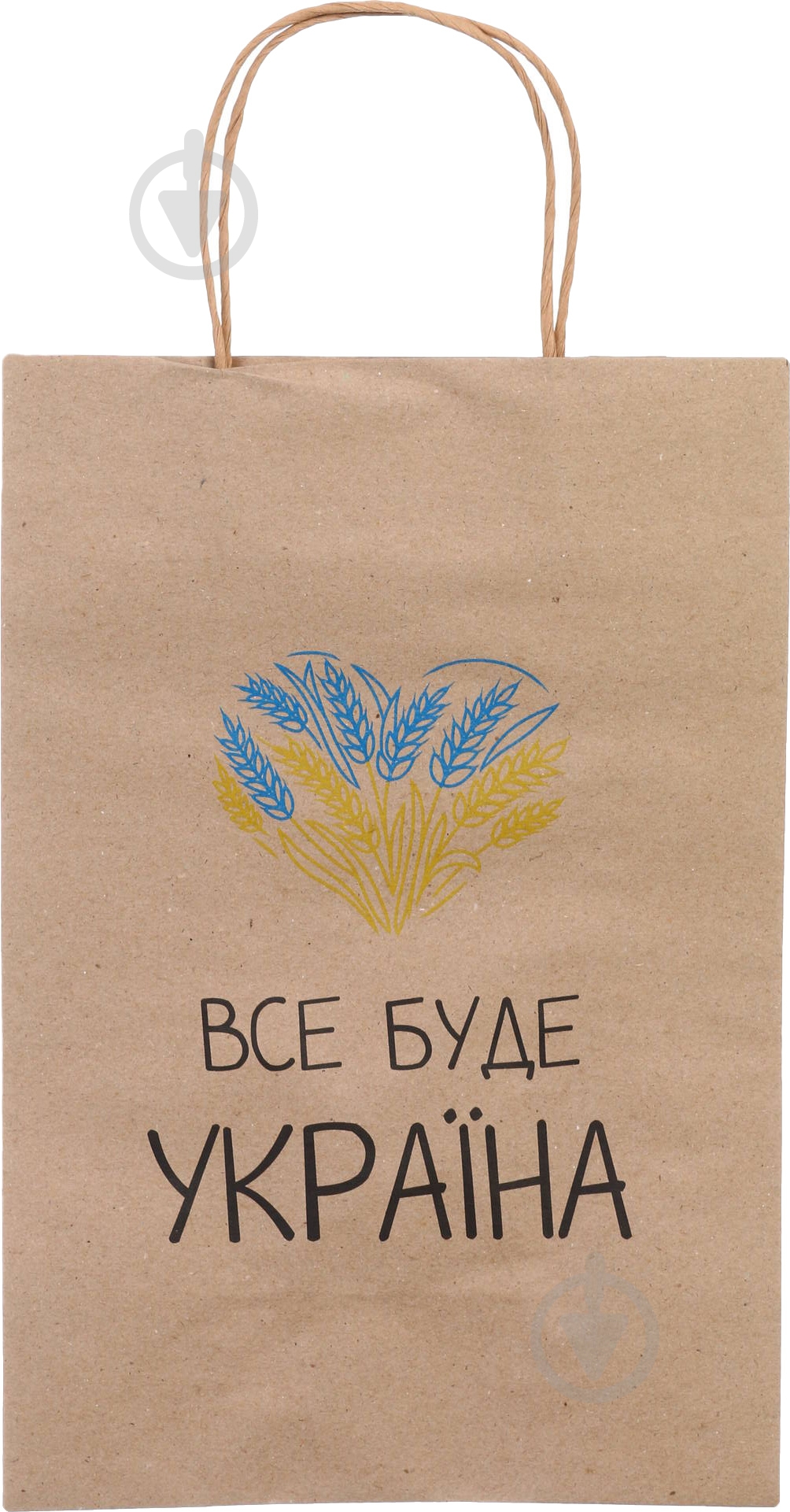 Пакет бумажный L Сердце крафт Gift K - фото 3