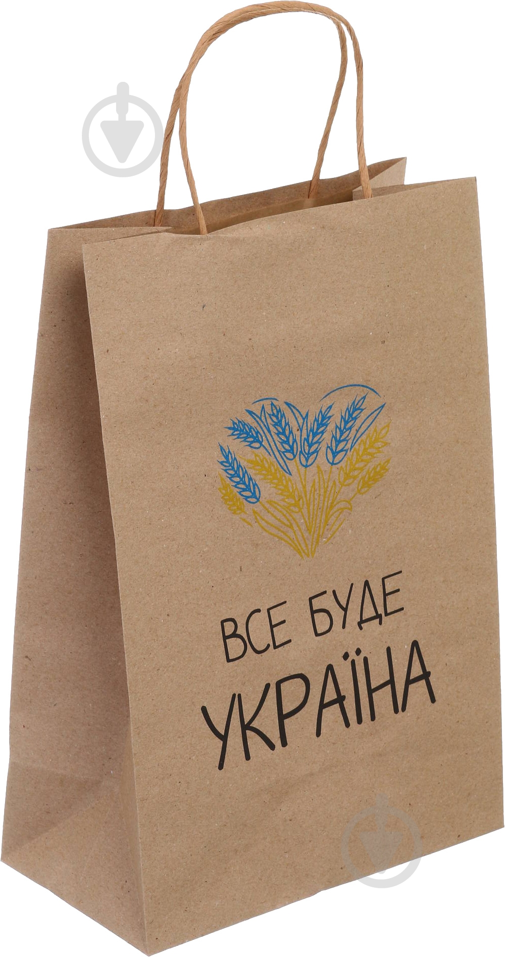 Пакет бумажный L Сердце крафт Gift K - фото 1