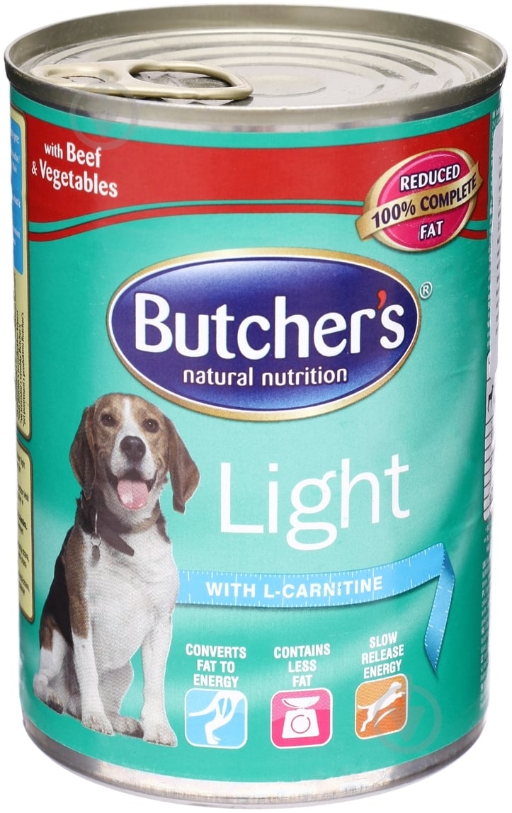 Корм для всех пород Butcher's Light говядина и овощи 400 г 400 г - фото 1 Корм для всех пород Butcher's Light говядина и овощи 400 г 400 г - фото 1