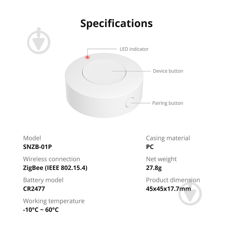 Умный выключатель Sonoff Zigbee NZB-01P белый - фото 5