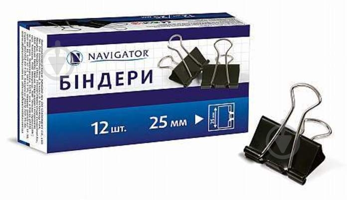 Биндер Navigator 25 мм 12 шт. черный 75307-NV - фото 1