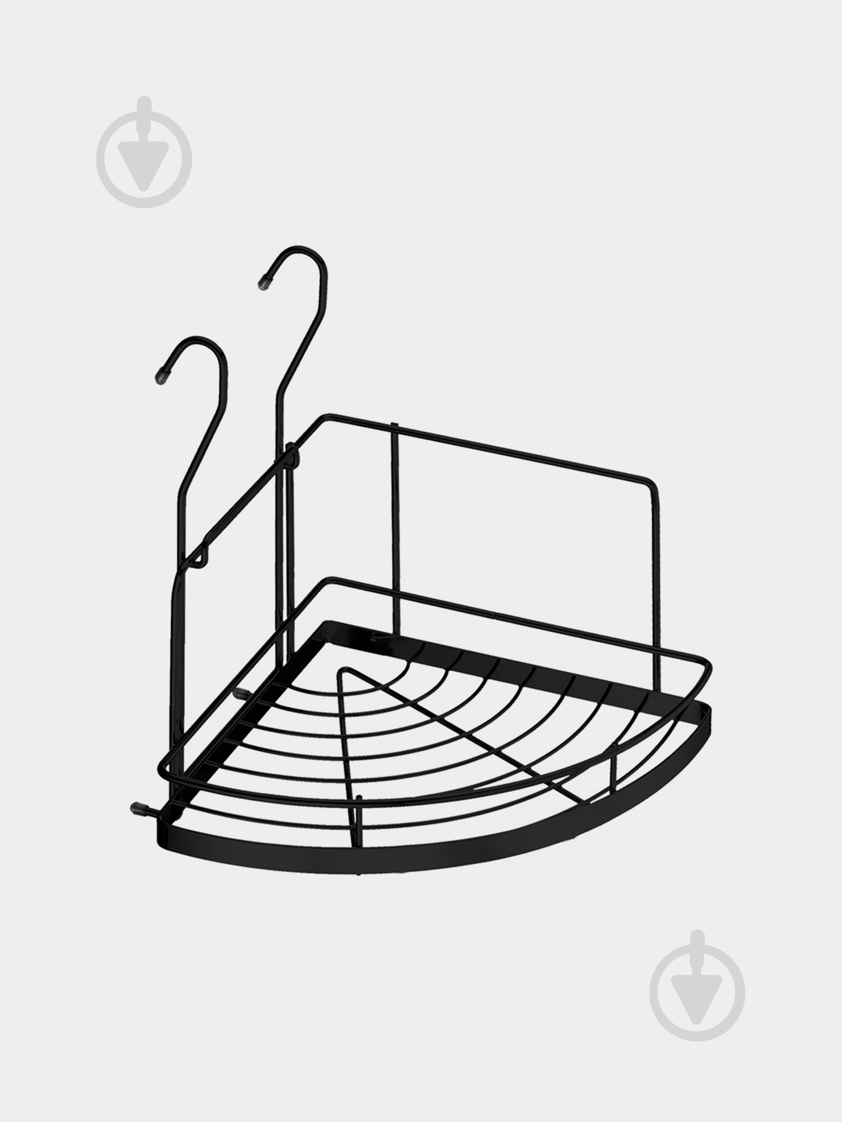 Полка на рейлинг Homax YJ-G301 A BL 320x280x320 мм угловая черный - фото 4