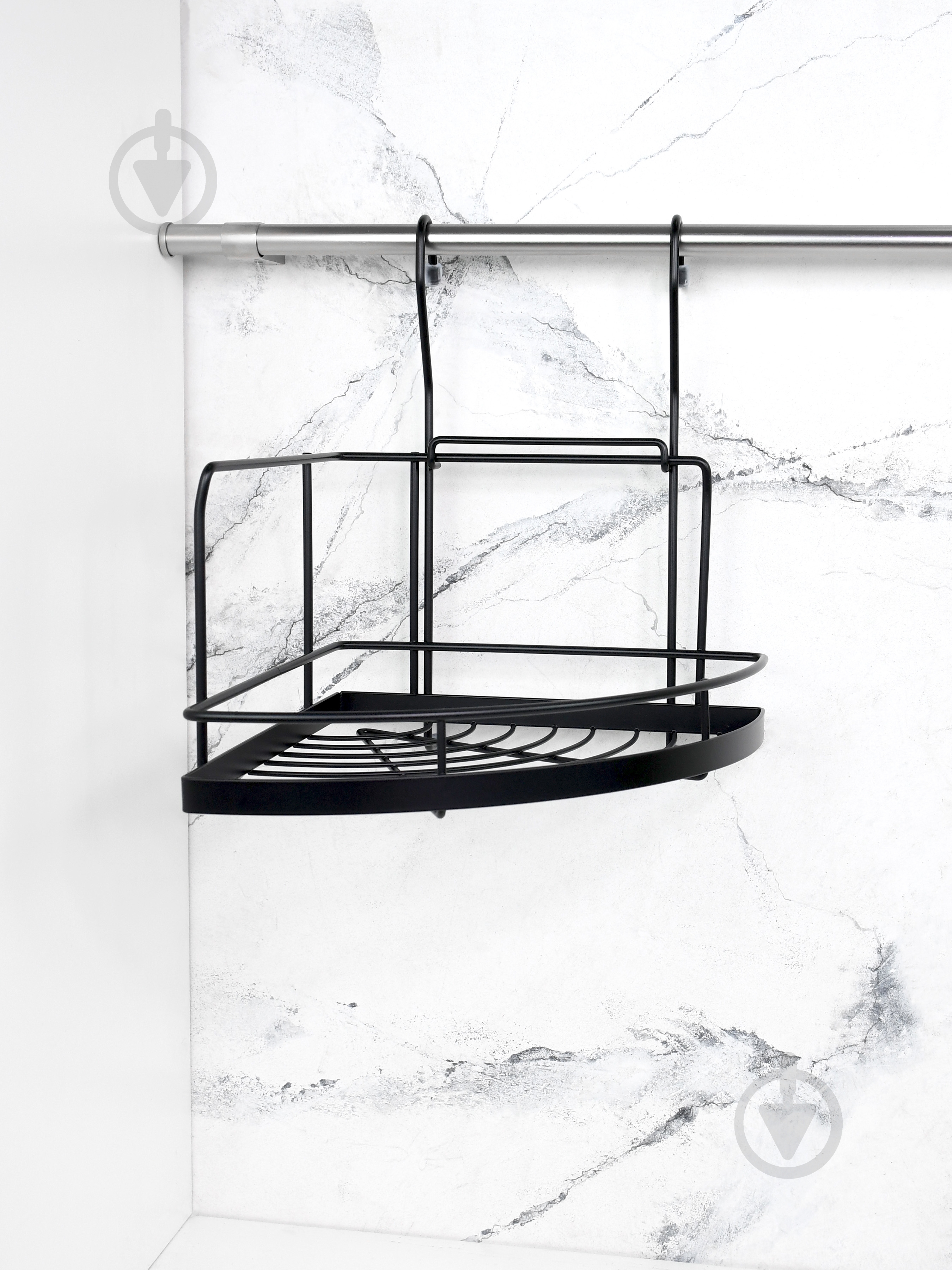 Полка на рейлинг Homax YJ-G301 A BL 320x280x320 мм угловая черный - фото 6