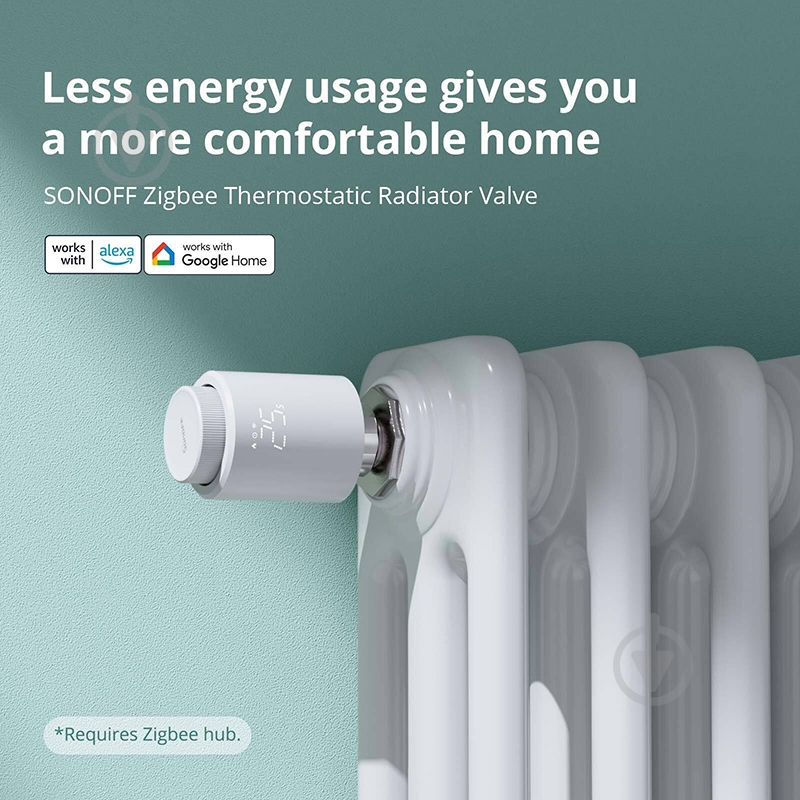 Контроллер умного дома Sonoff Zigbee TRVZB белый - фото 6 Контроллер умного дома Sonoff Zigbee TRVZB белый - фото 6