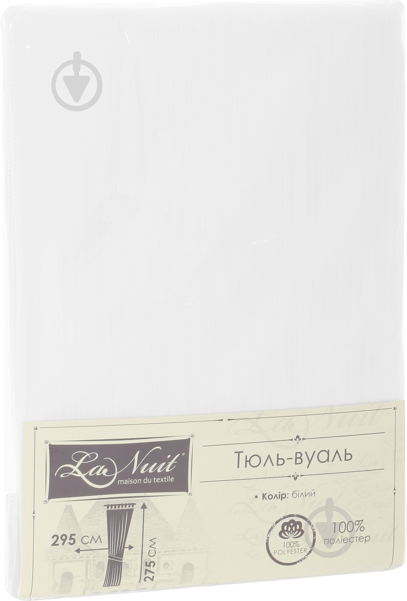 Тюль Рубчик белый 295x275 см La Nuit - фото 3