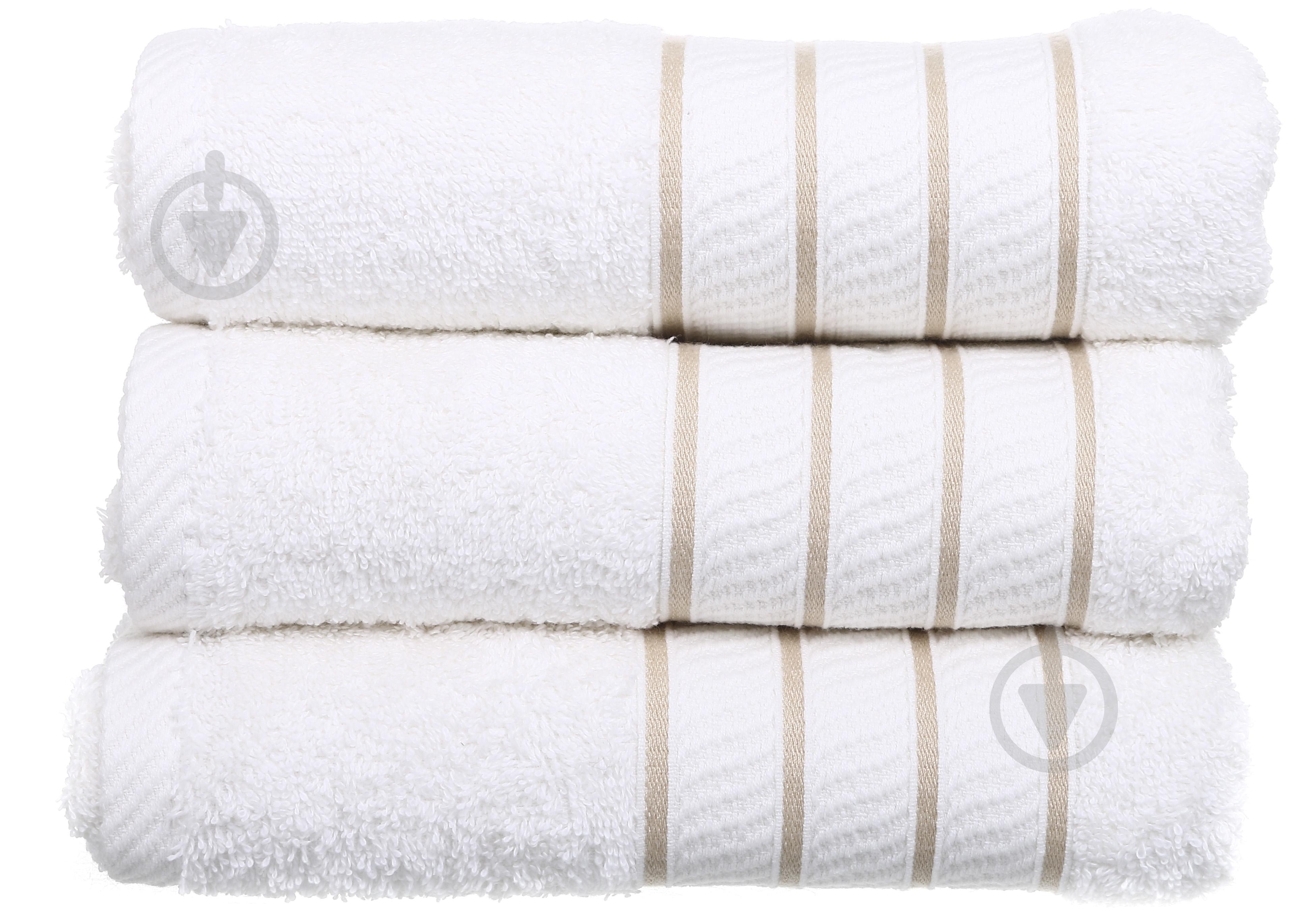 Полотенце Elegance 70x135 см белый/коричневый Bumbacel - фото 1 Полотенце Elegance 70x135 см белый/коричневый Bumbacel - фото 1