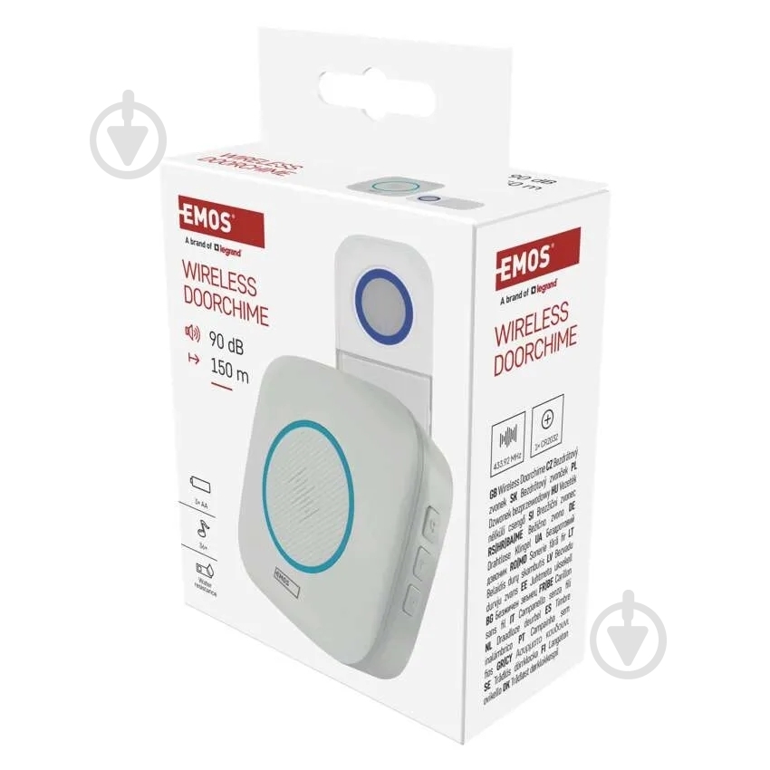 Дзвінок бездротовий Emos 3xAA білий P5736 - фото 10