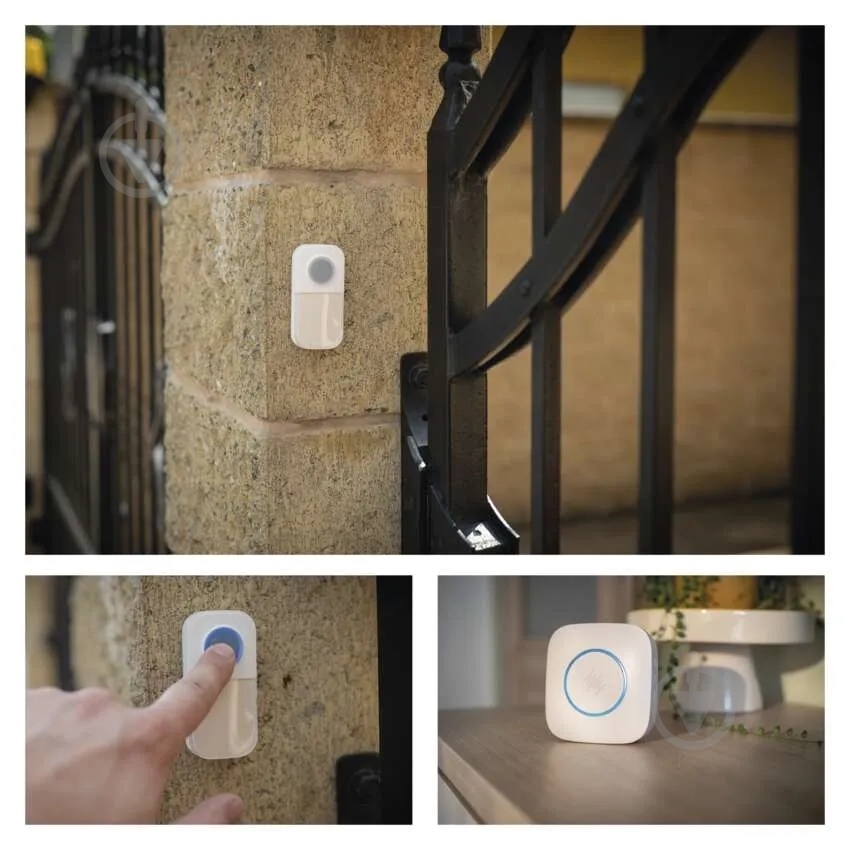 Дзвінок бездротовий Emos 3xAA білий P5736 - фото 17