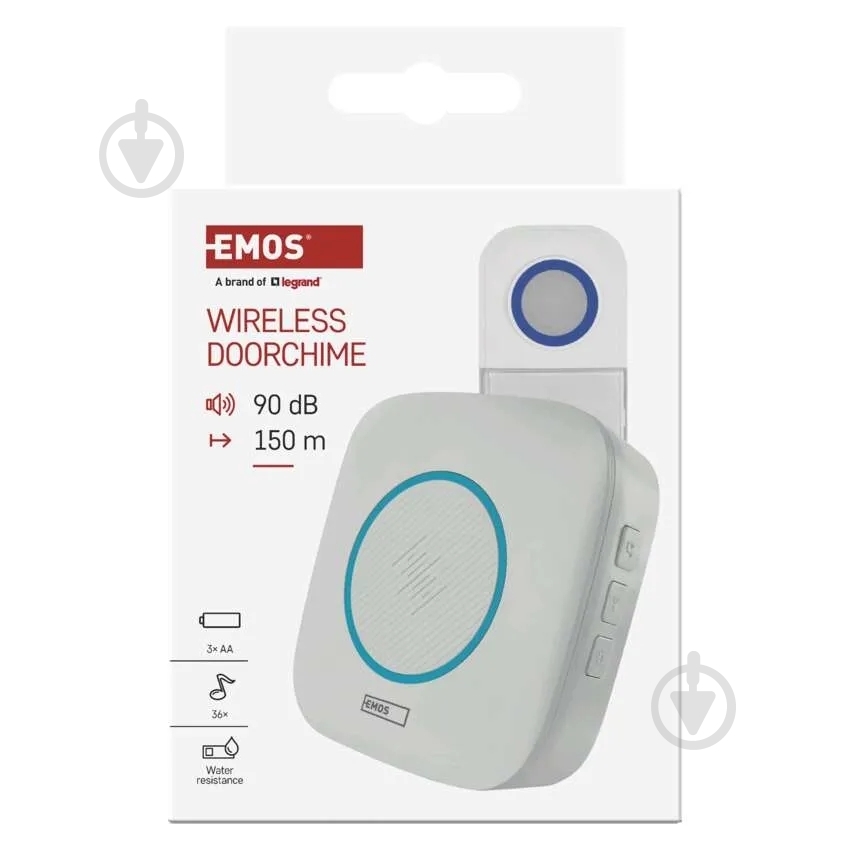 Дзвінок бездротовий Emos 3xAA білий P5736 - фото 8
