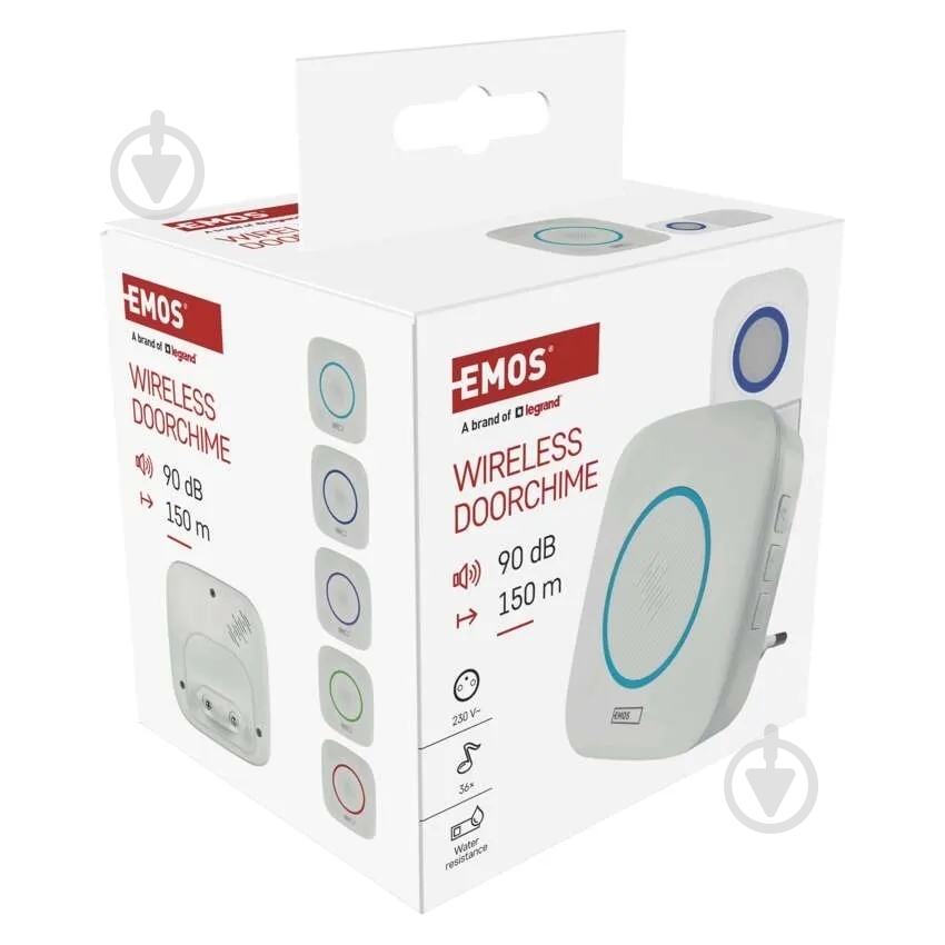 Звонок беспроводной Emos 220В белый P5737 - фото 11