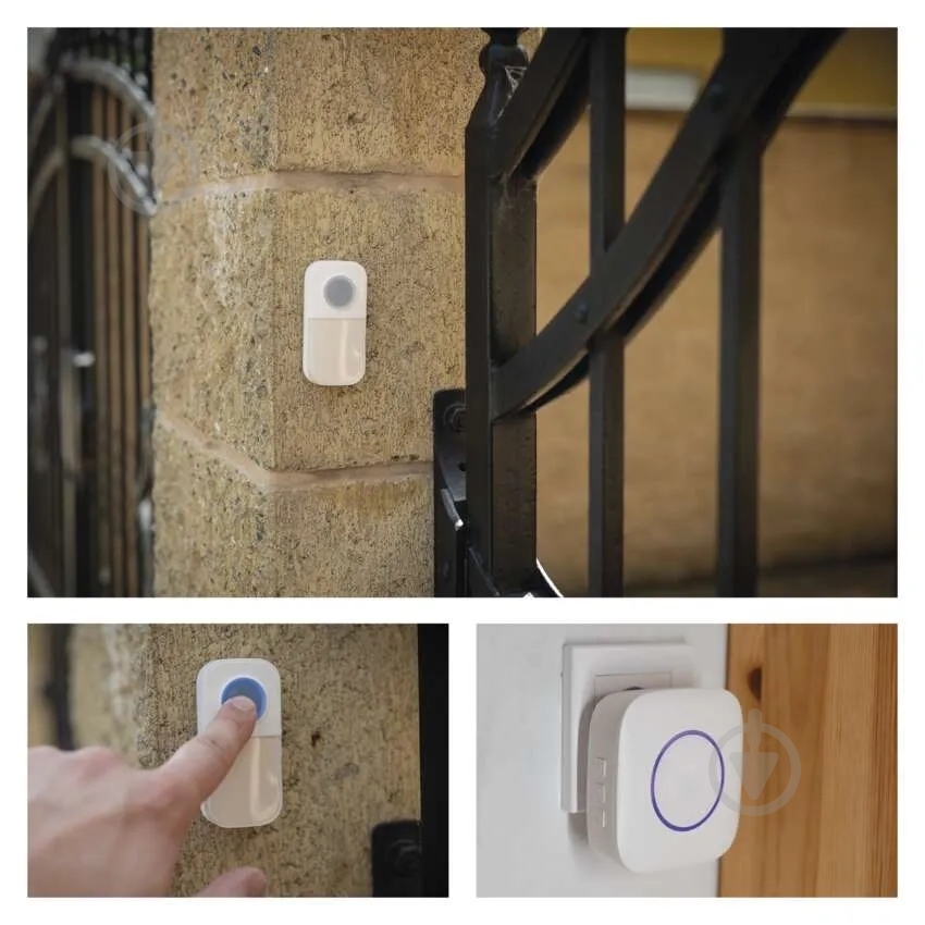 Звонок беспроводной Emos 220В белый P5737 - фото 16