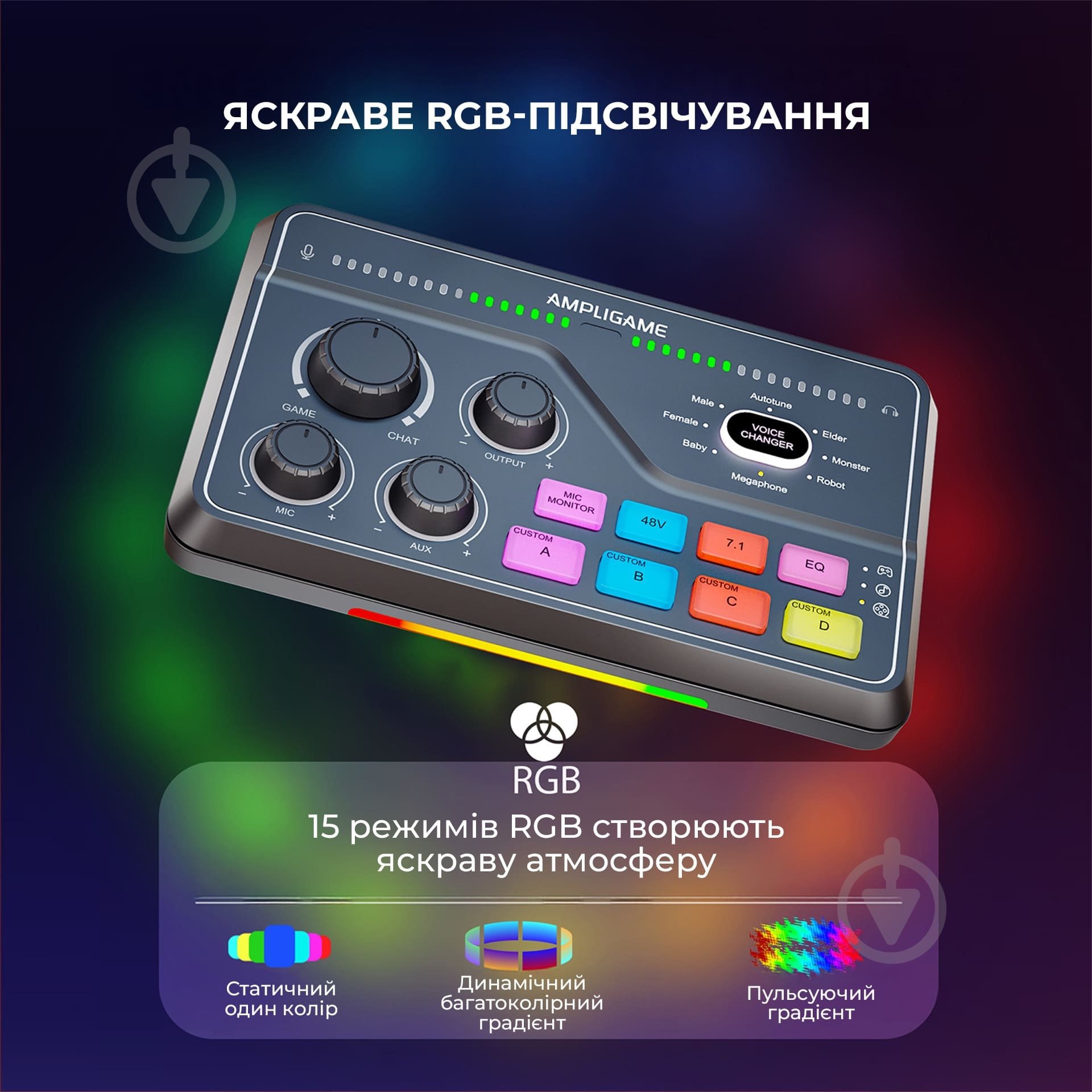Мікшер FIFINE SC8 gaming sound card (SC8) Black - фото 12 Мікшер FIFINE SC8 gaming sound card (SC8) Black - фото 12