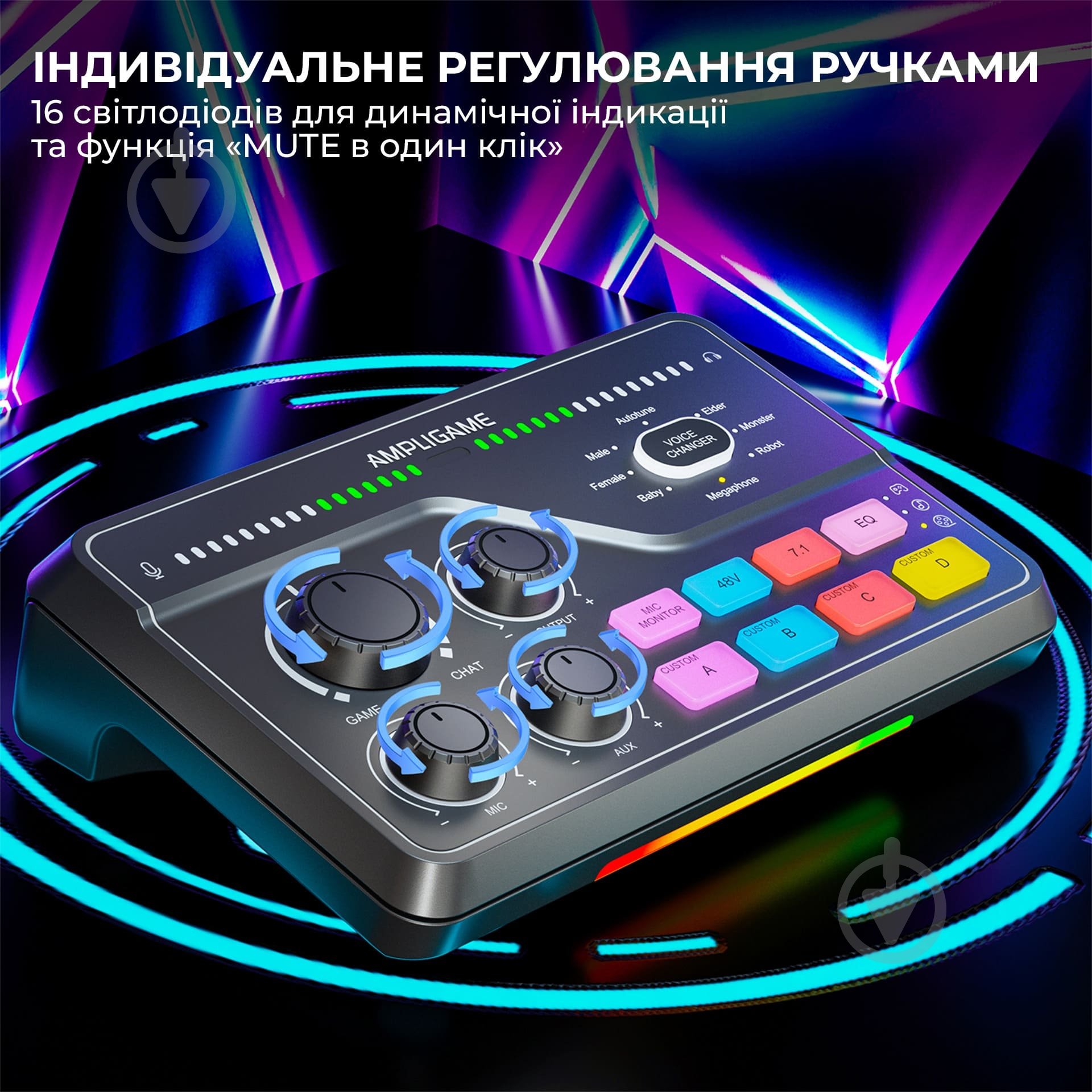 Мікшер FIFINE SC8 gaming sound card (SC8) Black - фото 8 Мікшер FIFINE SC8 gaming sound card (SC8) Black - фото 8
