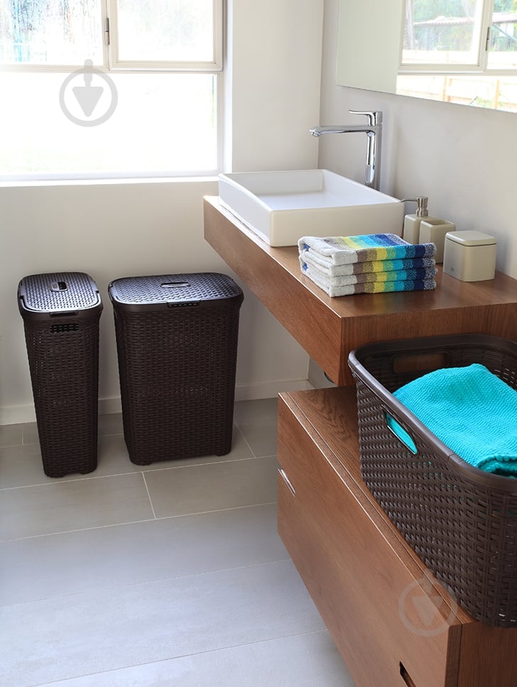 Кошик для білизни Curver RATTAN STYLE 40 л темно-коричневий - фото 2