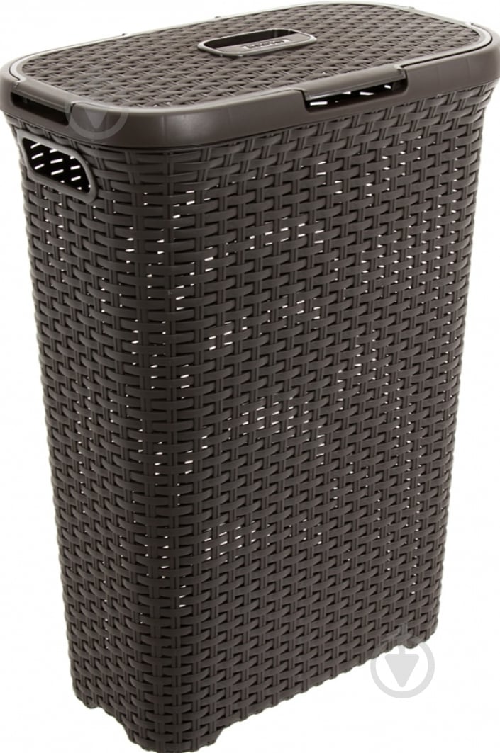 Кошик для білизни Curver RATTAN STYLE 40 л темно-коричневий - фото 1