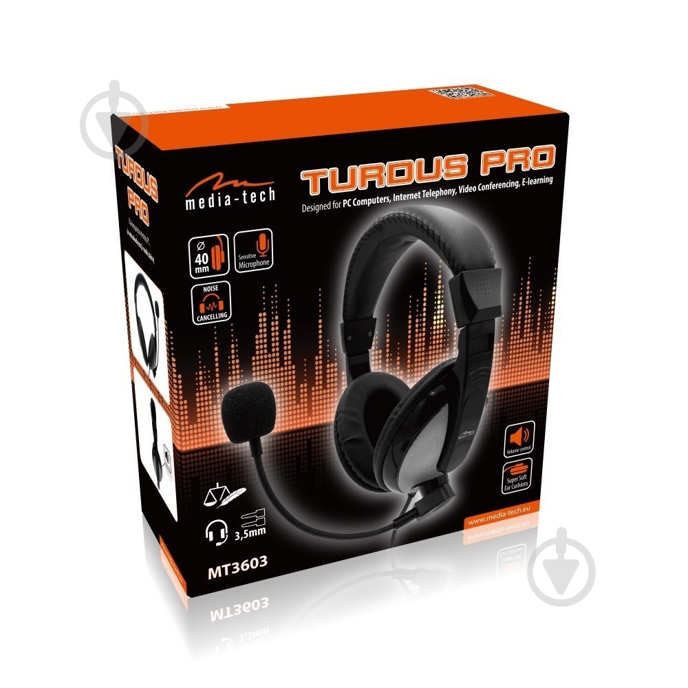 Наушники Media-Tech Turdus Pro black (MT3603) - фото 6 Наушники Media-Tech Turdus Pro black (MT3603) - фото 6