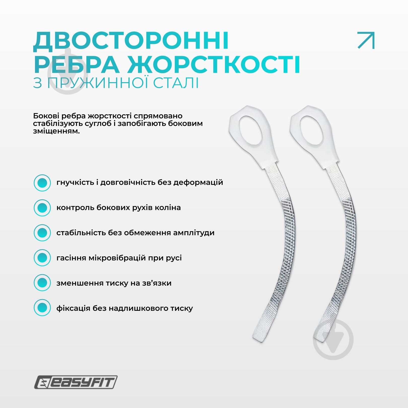 Бандаж (фиксатор) коленного сустава с ребрами жесткости и силиконовой вставкой. Размер M EasyFit р. M серый - фото 3 Бандаж (фиксатор) коленного сустава с ребрами жесткости и силиконовой вставкой. Размер M EasyFit р. M серый - фото 3