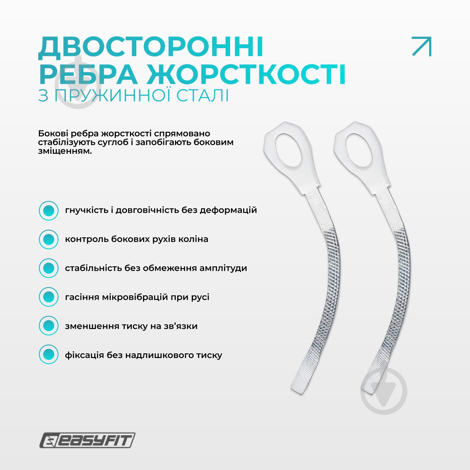 Бандаж (фиксатор) коленного сустава с ребрами жесткости и силиконовой вставкой. Размер XL EasyFit р. XL серый - фото 3