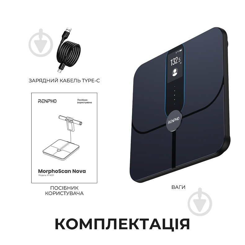 Смарт-весы RENPHO Elis Nova WiFi Black R-A031 - фото 10