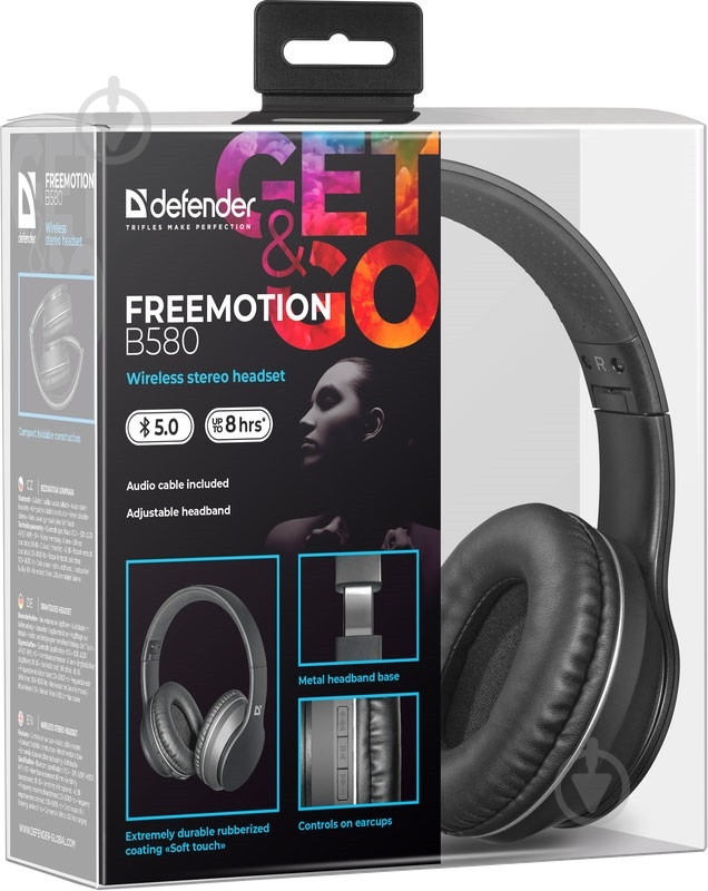 Наушники Defender FreeMotion B580 black (63580) - фото 10