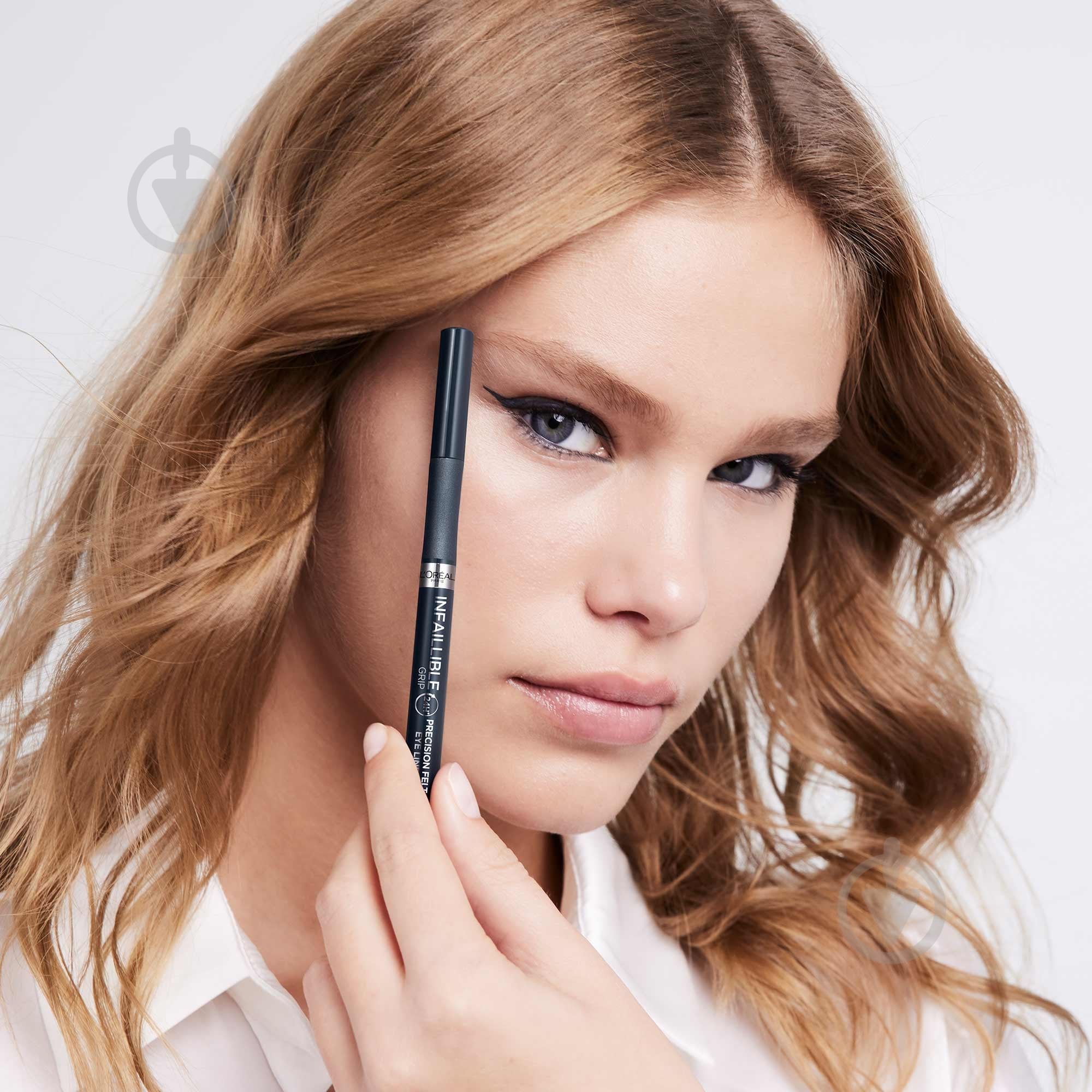Підводка-фломастер L'Oreal Paris Infallible Ультратонка матова Black 9 г - фото 5